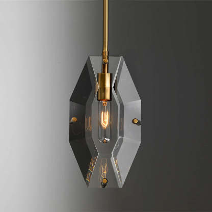Modernity Faceted Crystal Pendant Lighting-Sylvia Space