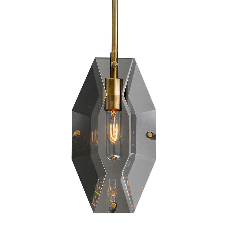 Modernity Faceted Crystal Pendant Lighting-Sylvia Space
