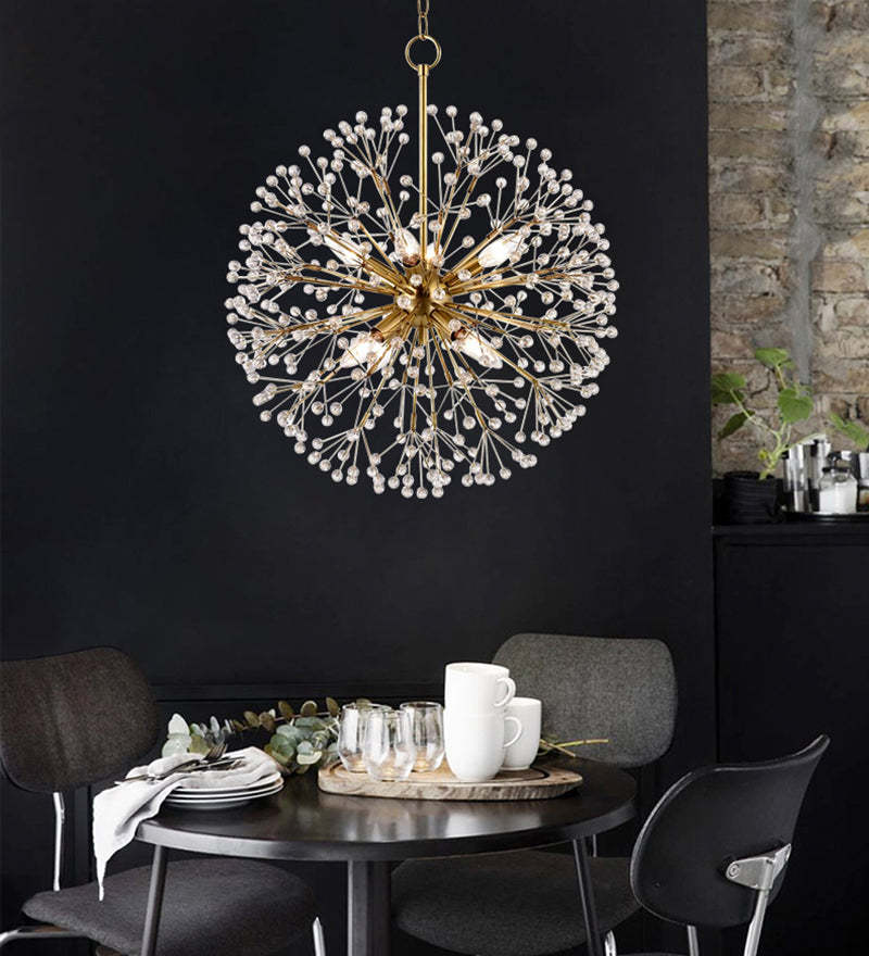 Fireworks Crystal Copper Chandelier-Sylvia Space