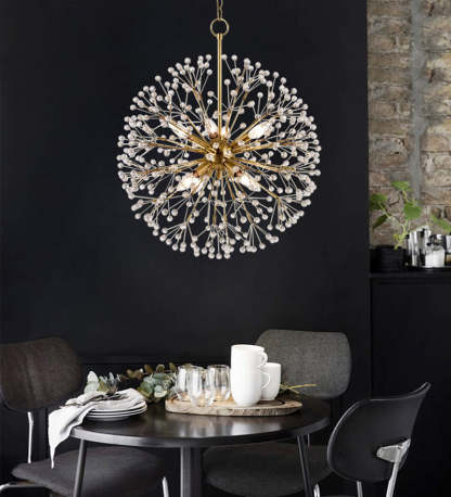 Fireworks Crystal Copper Chandelier-Sylvia Space