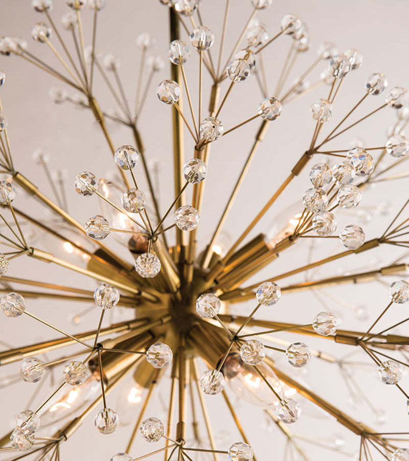 Fireworks Crystal Copper Chandelier-Sylvia Space