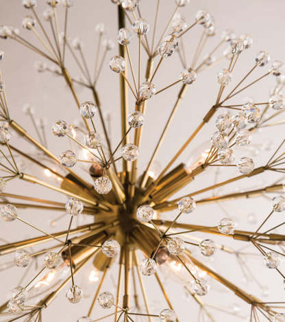 Fireworks Crystal Copper Chandelier-Sylvia Space