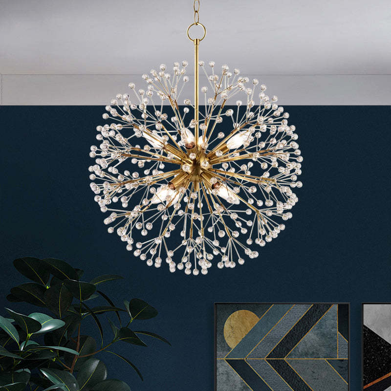 Fireworks Crystal Copper Chandelier-Sylvia Space