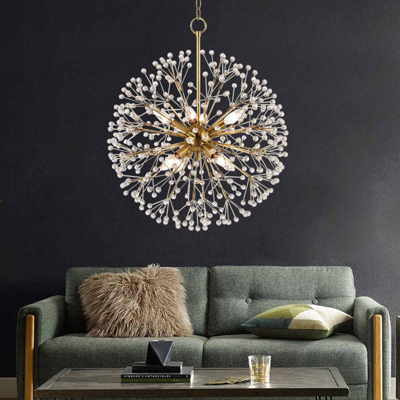 Fireworks Crystal Copper Chandelier-Sylvia Space