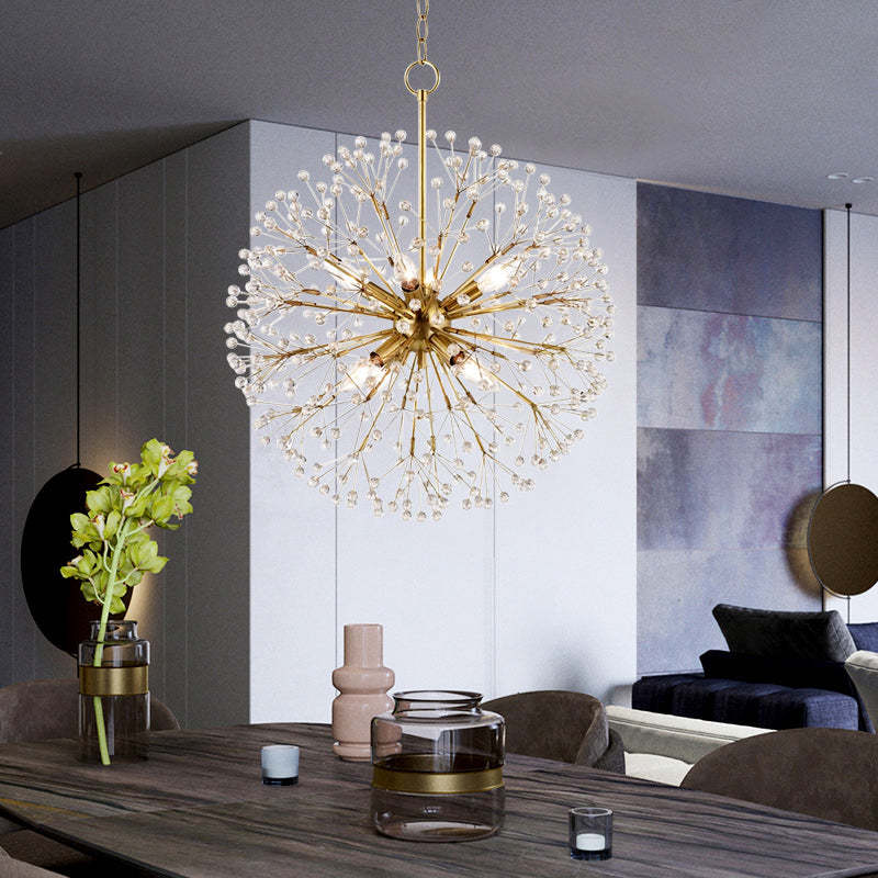 Fireworks Crystal Copper Chandelier-Sylvia Space