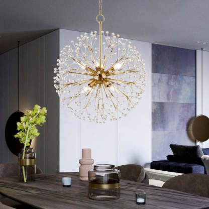 Fireworks Crystal Copper Chandelier-Sylvia Space