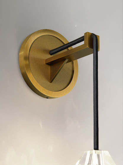 Modernity Faceted Crystal Pendant Wall Sconce-Sylvia Space