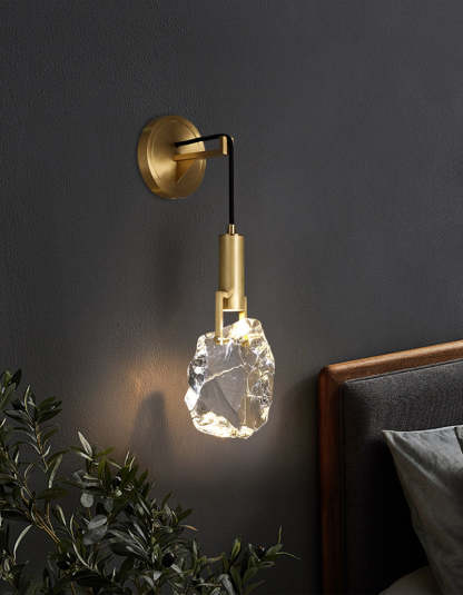 Modernity Irregular Crystal Wall Sconce-Sylvia Space