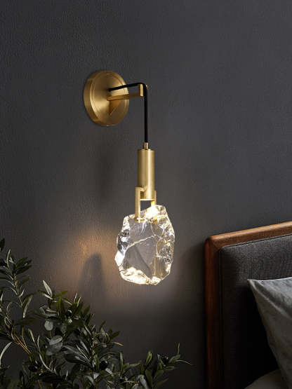 Modernity Irregular Crystal Wall Sconce-Sylvia Space
