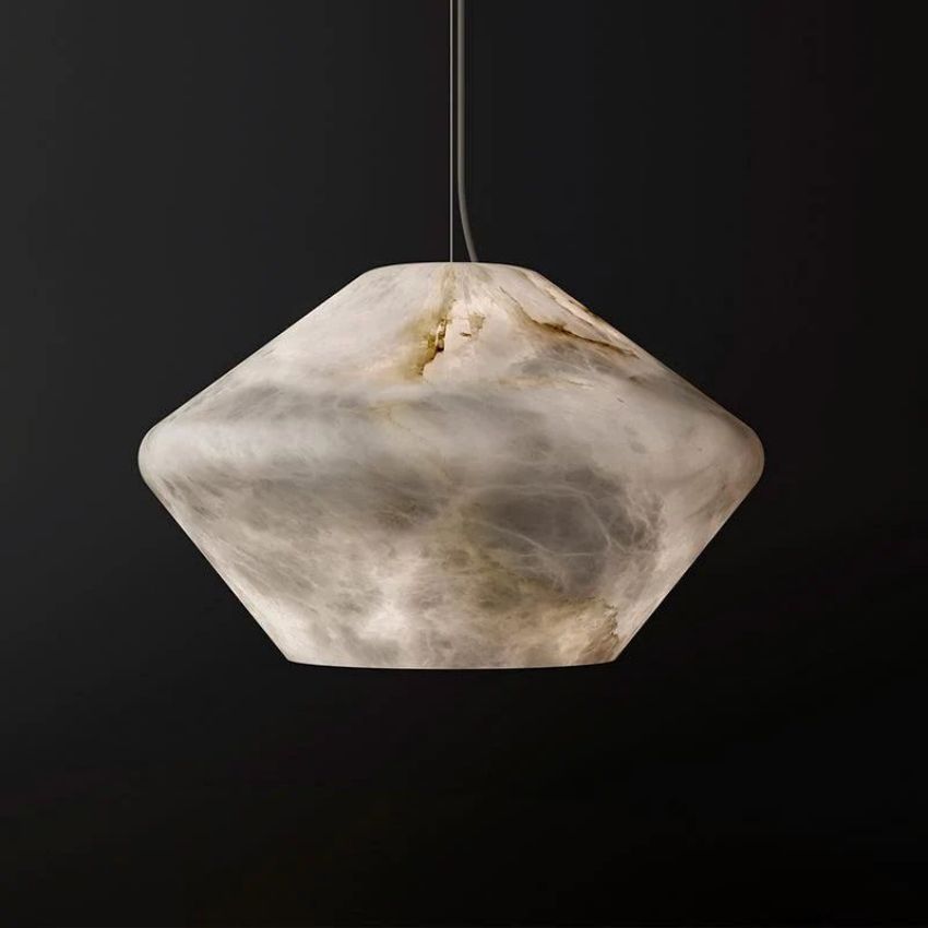 Alabaster Anne Modern Comet Pendant