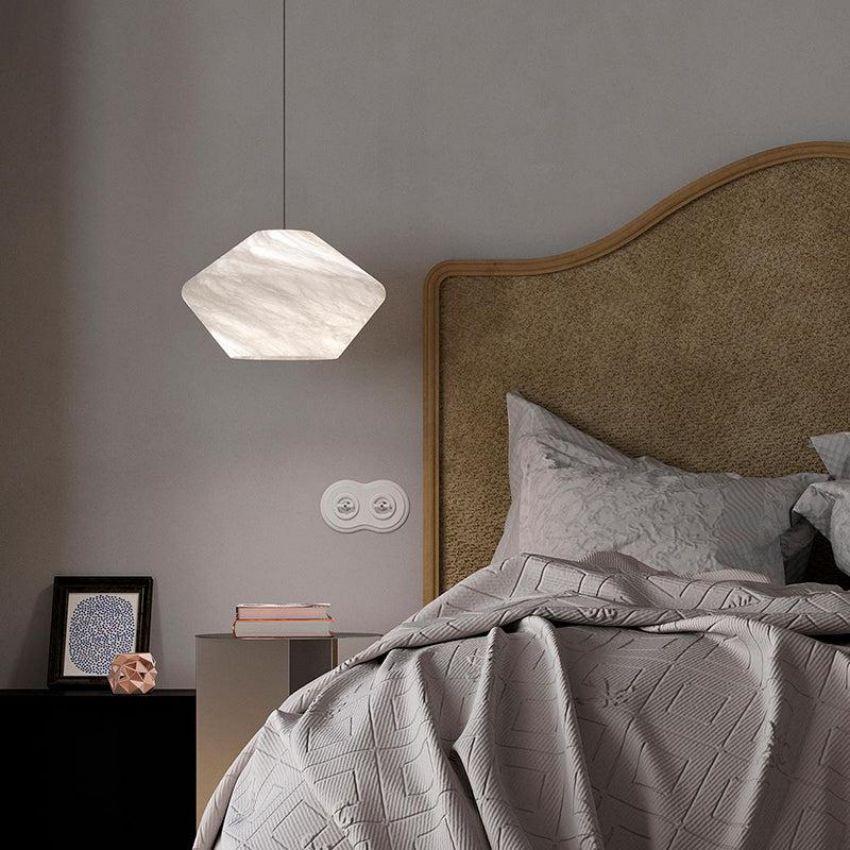 Alabaster Anne Modern Comet Pendant