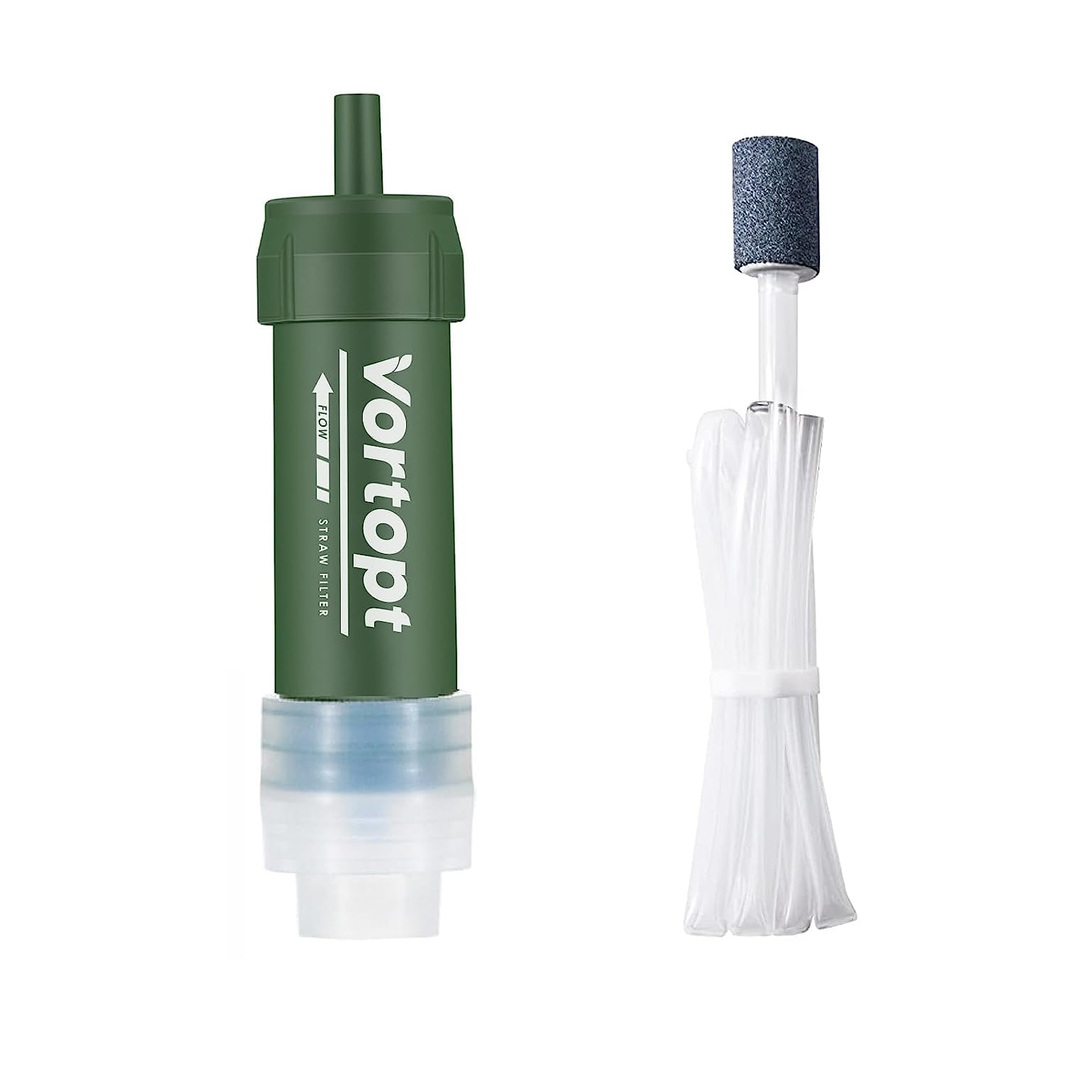 Vortopt Gravity Water Filter - Camping Water Filtration System - Portable Water Purifier Straw for Hiking, Travel and Survival Gear Emergency - SGS, CE Certified, 0.01 Micron, 4000L