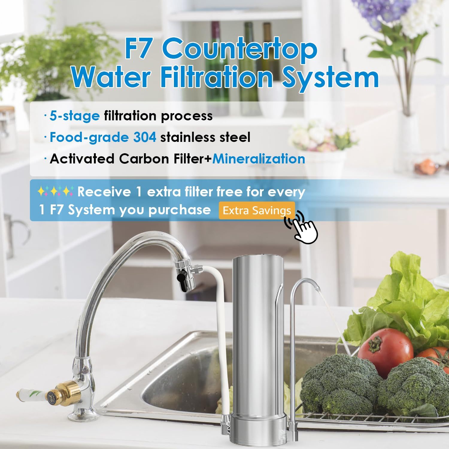 Vortopt Countertop Water Filter System -F7