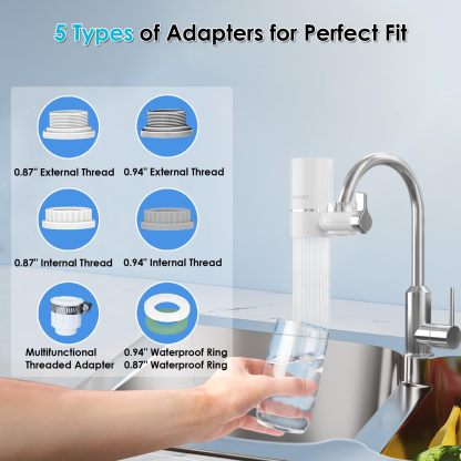 Faucet Water Filter for Sink - T1/T2 400G