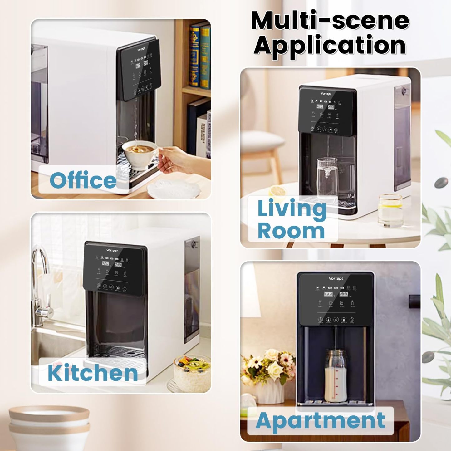 Countertop Reverse Osmosis System - 4 Stage Counter RO Water Filter,Purified Tap Water,7:1 Pure to Drain, BPA Free,UR-02