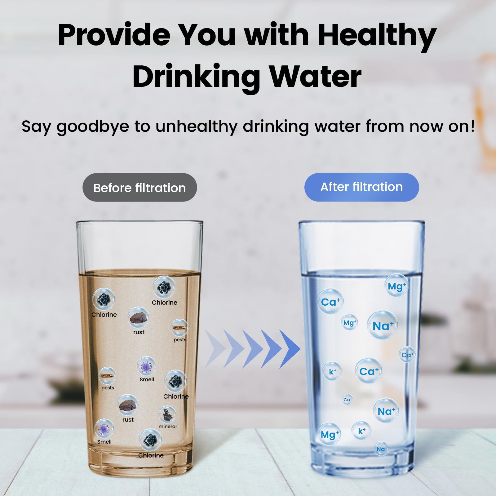 Under Sink Water Filter - Stainless Steel Water Filter System - U1-ST