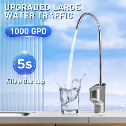 Vortopt Reverse Osmosis System Water Filter-DR2-Black-1000GPD