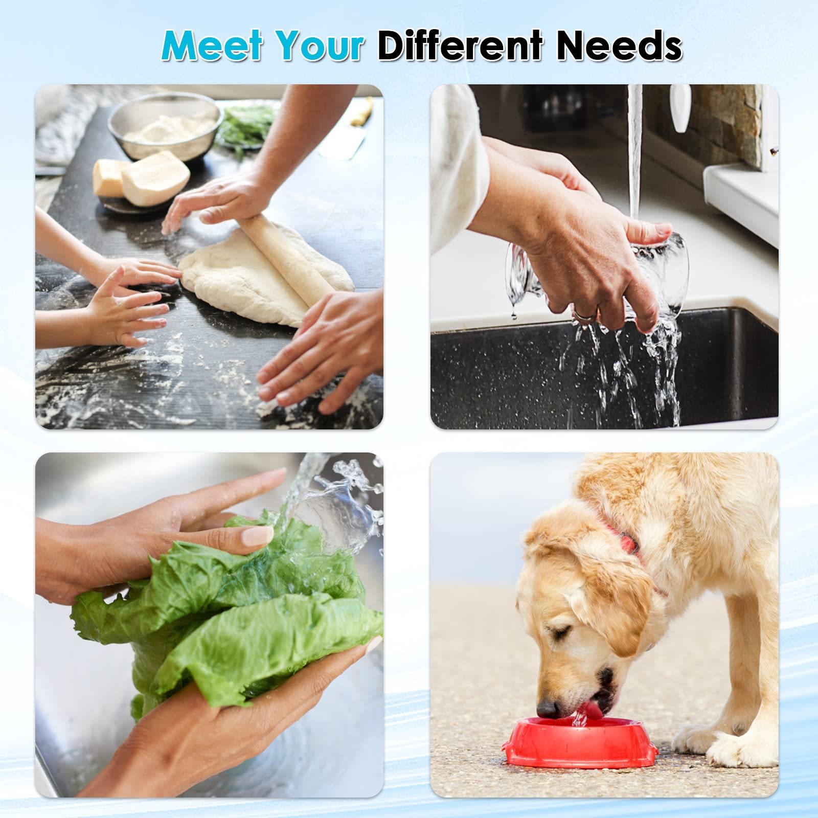 Faucet Water Filter for Sink - T1/T2 400G