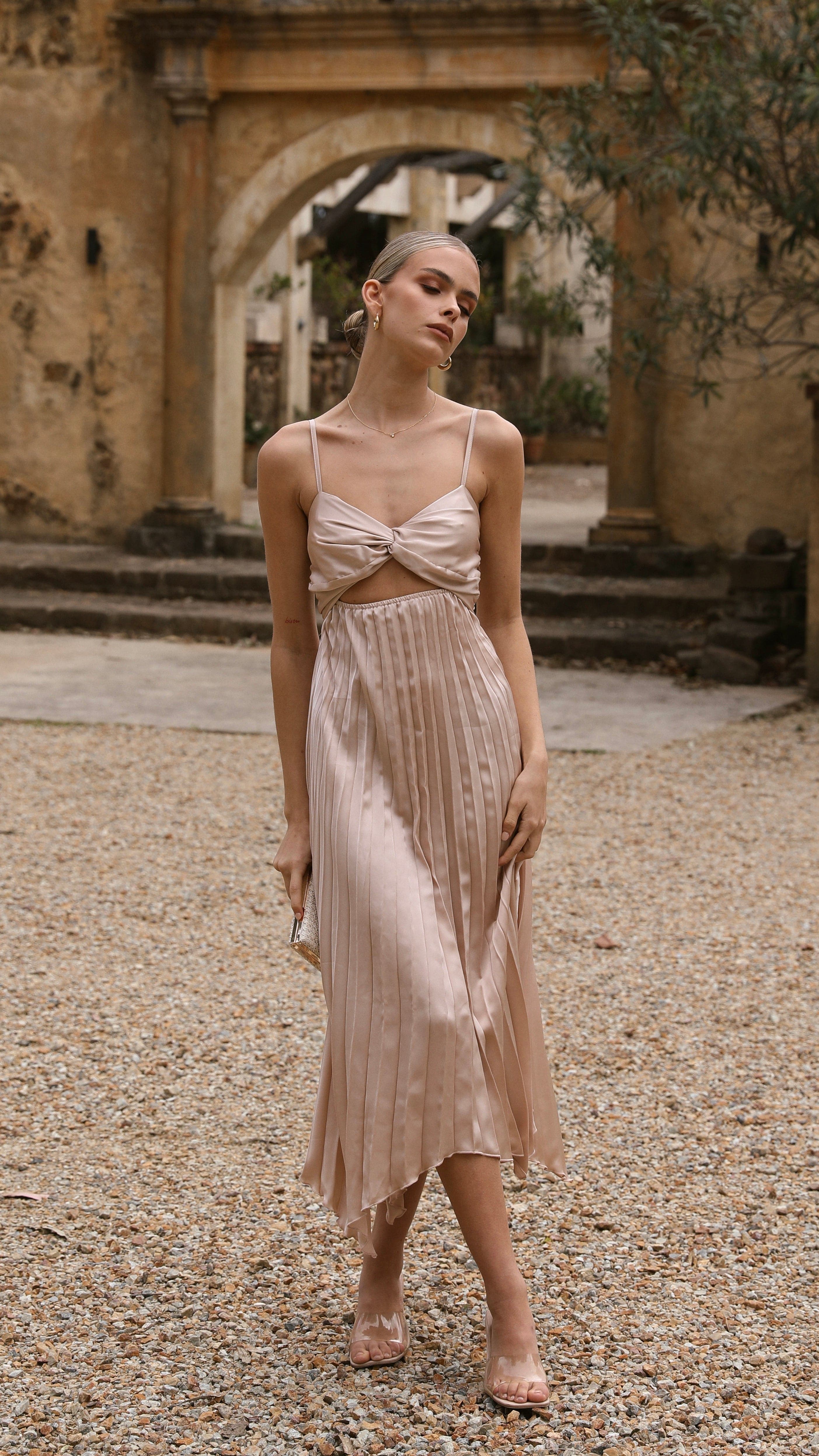 Edi Midi Dress - Champagne-Sunshines Bliss