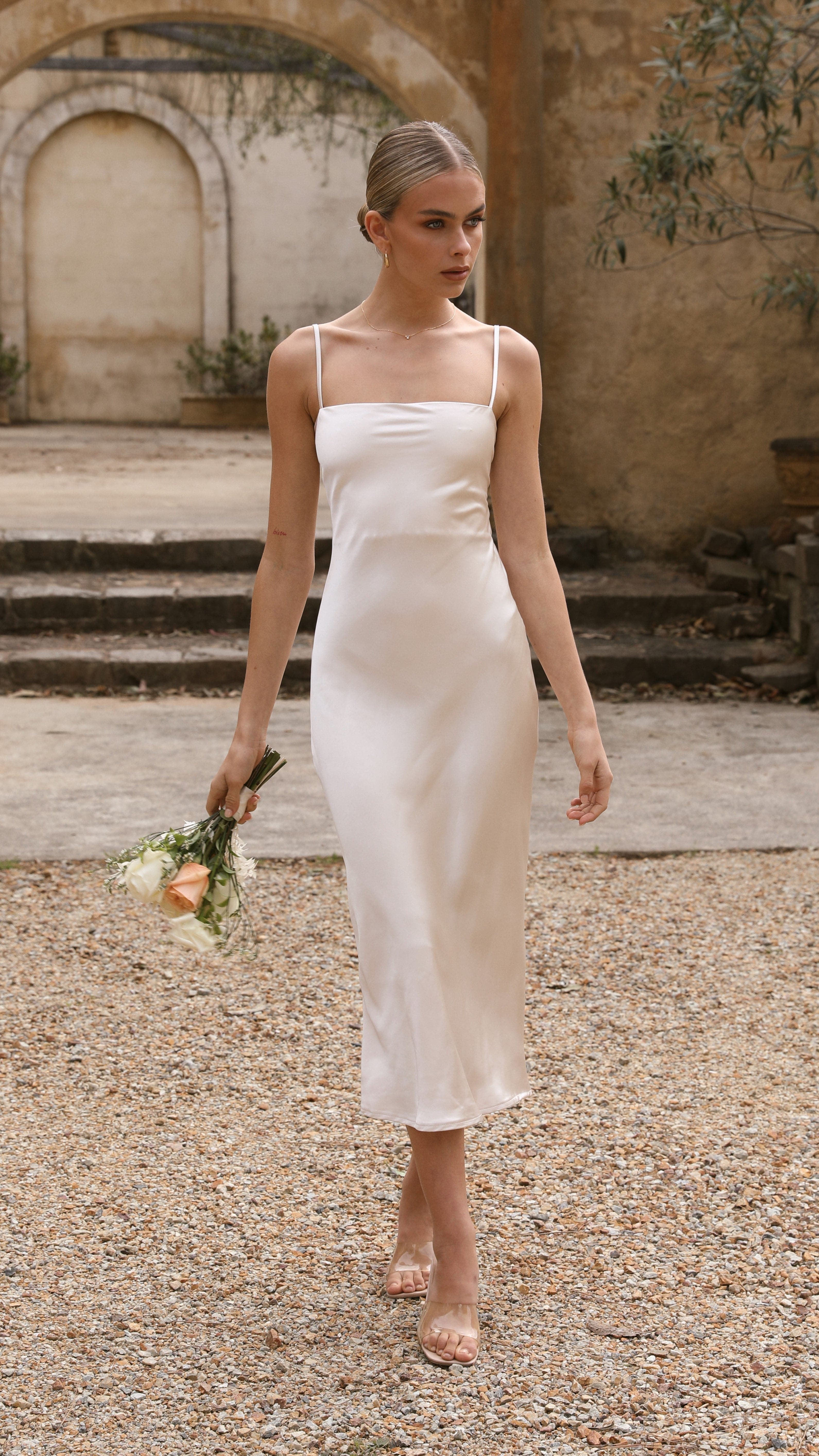 Keira Midi Dress - Champagne-Sunshines Bliss