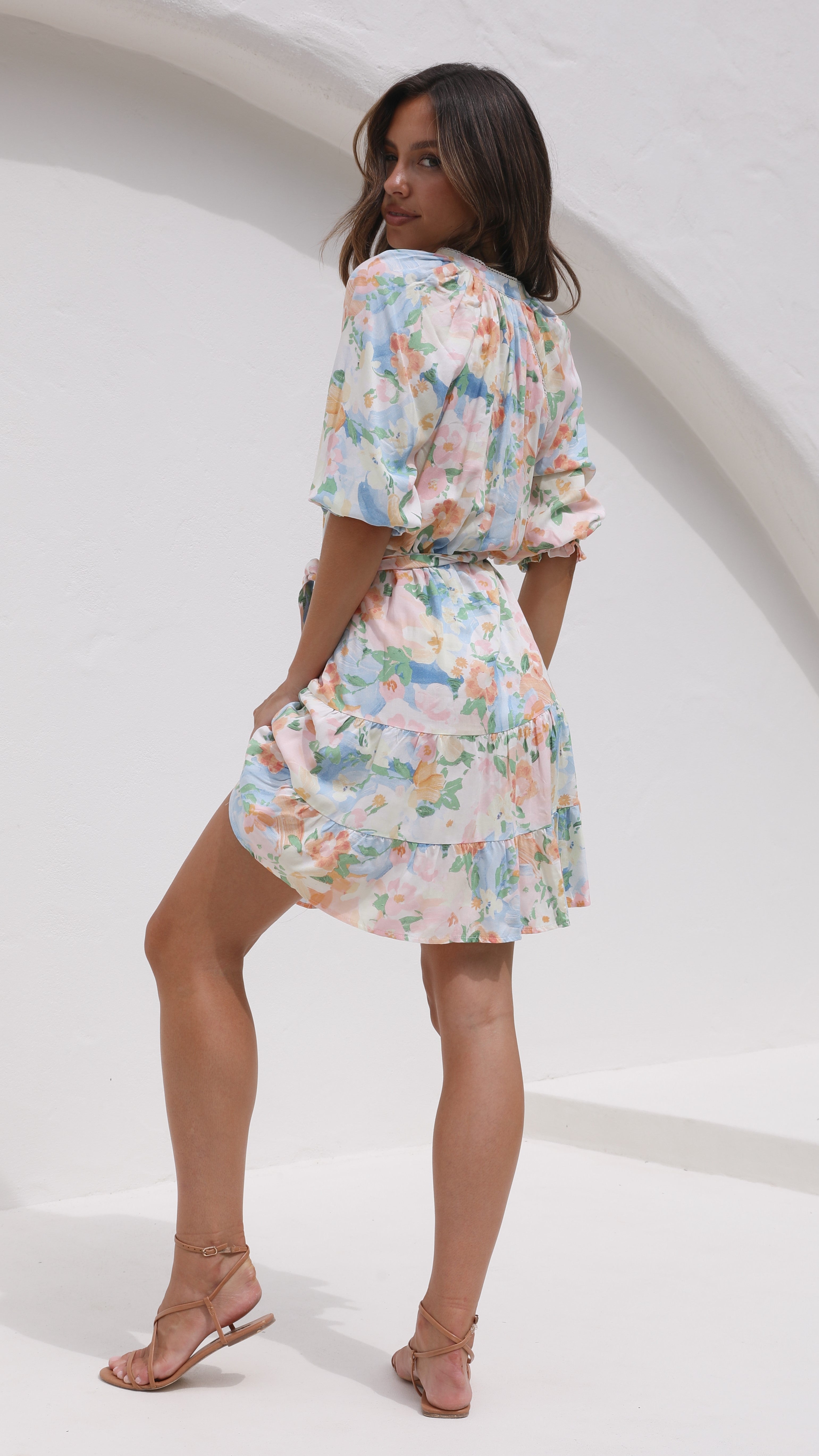 Mira Mini Dress - Multi-Sunshines Bliss