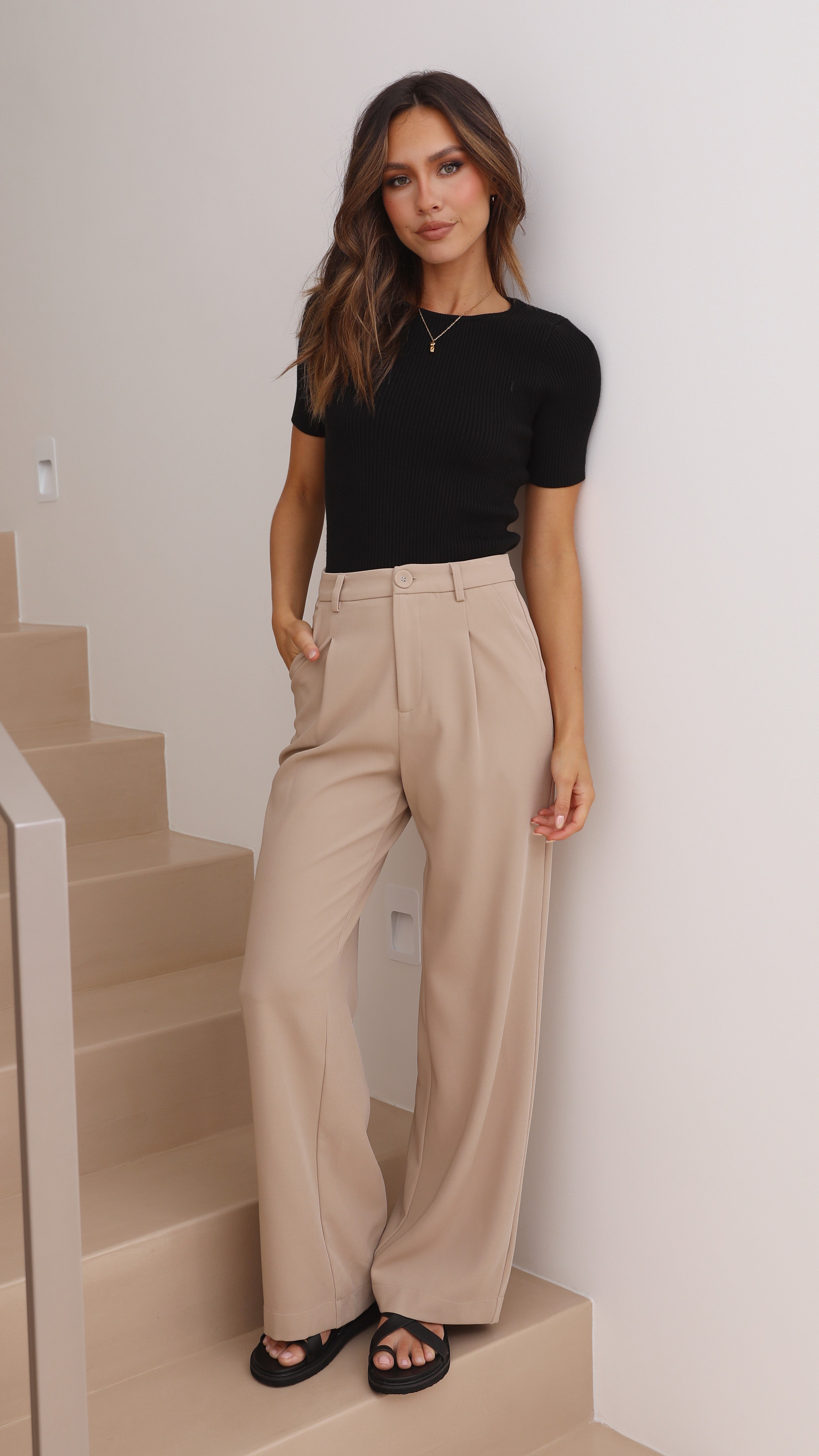 Laylin Ribbed Top - Black-Sunshines Bliss