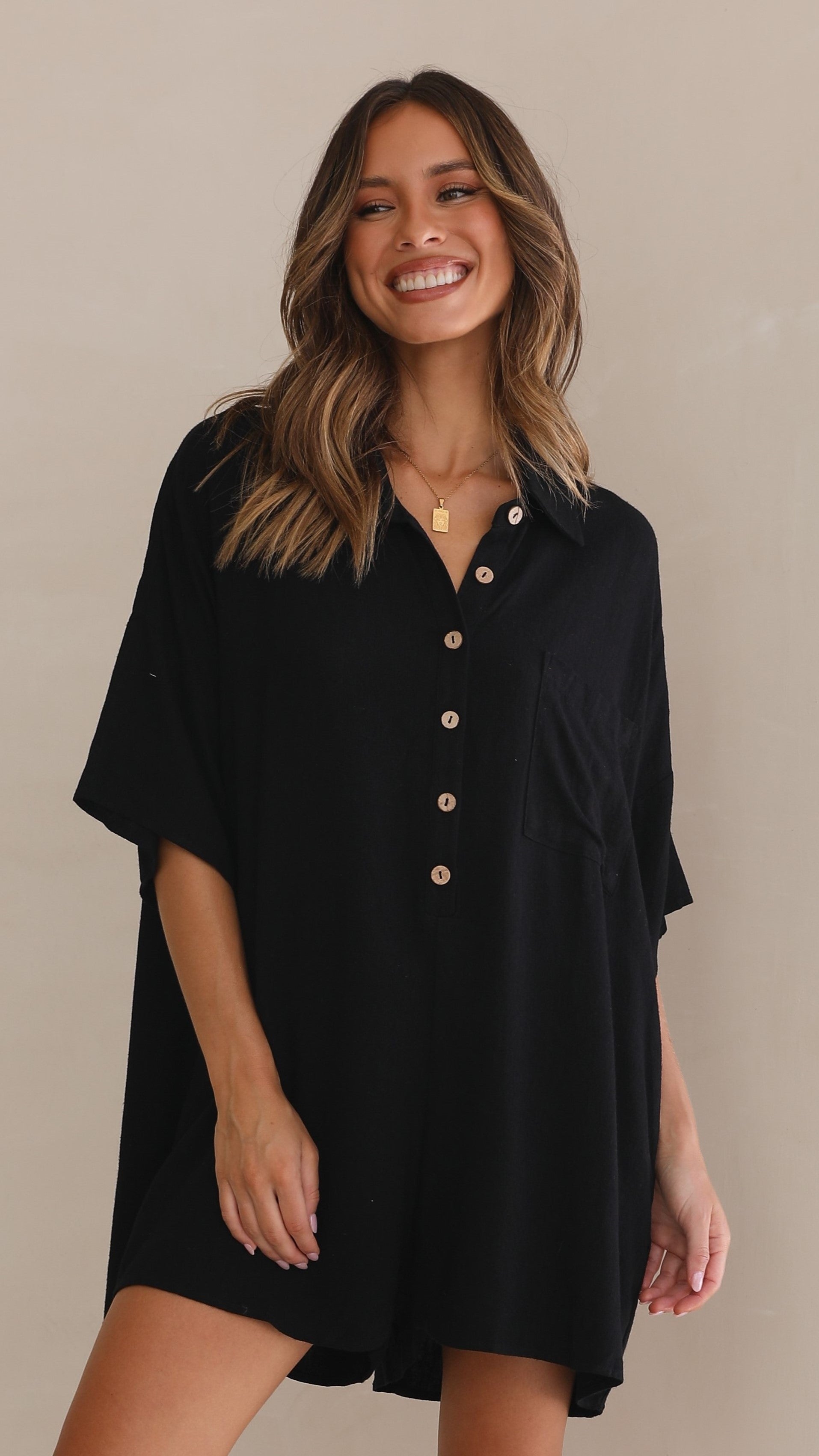 Keely Playsuit - Black-Sunshines Bliss