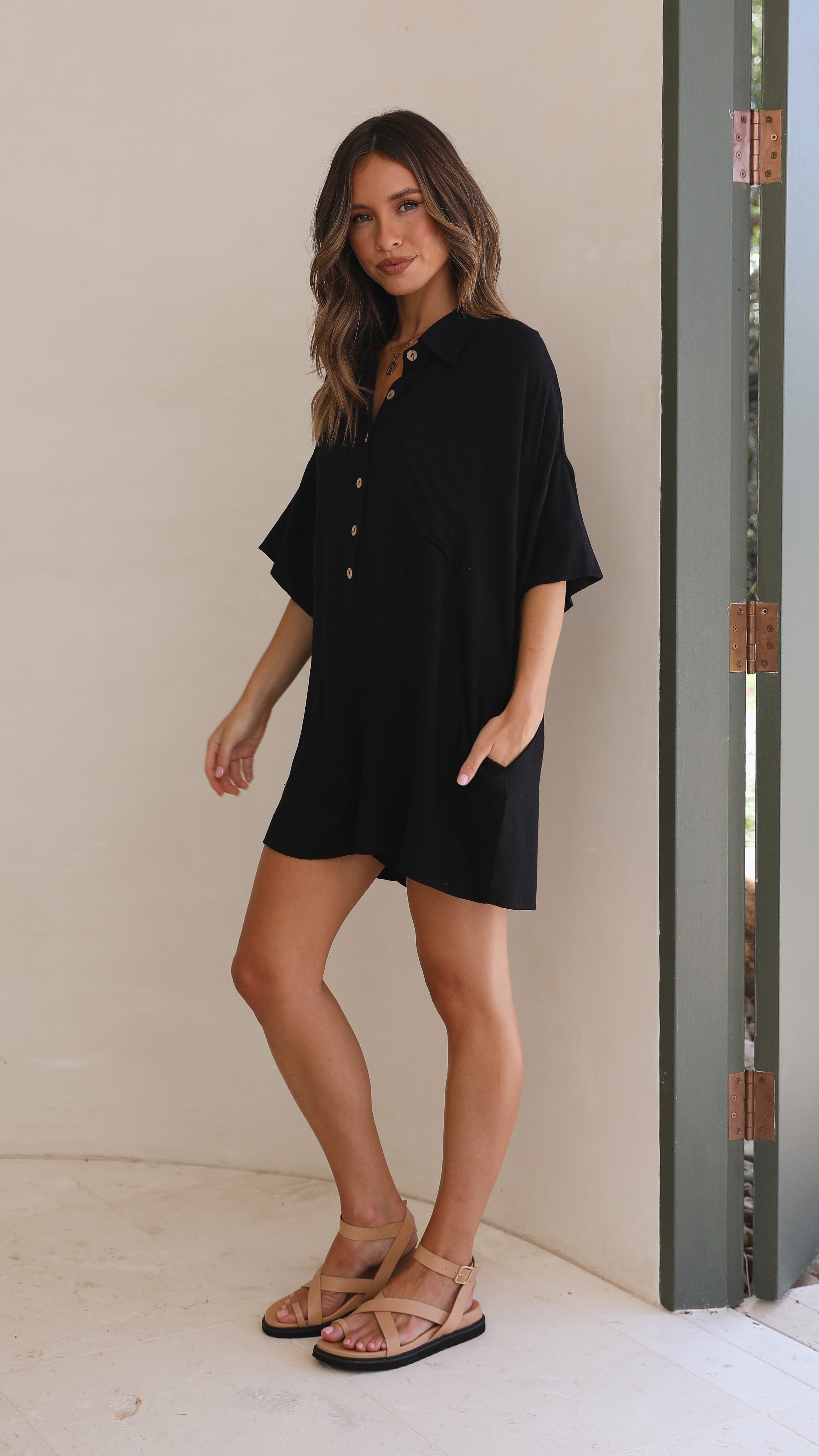 Keely Playsuit - Black-Sunshines Bliss