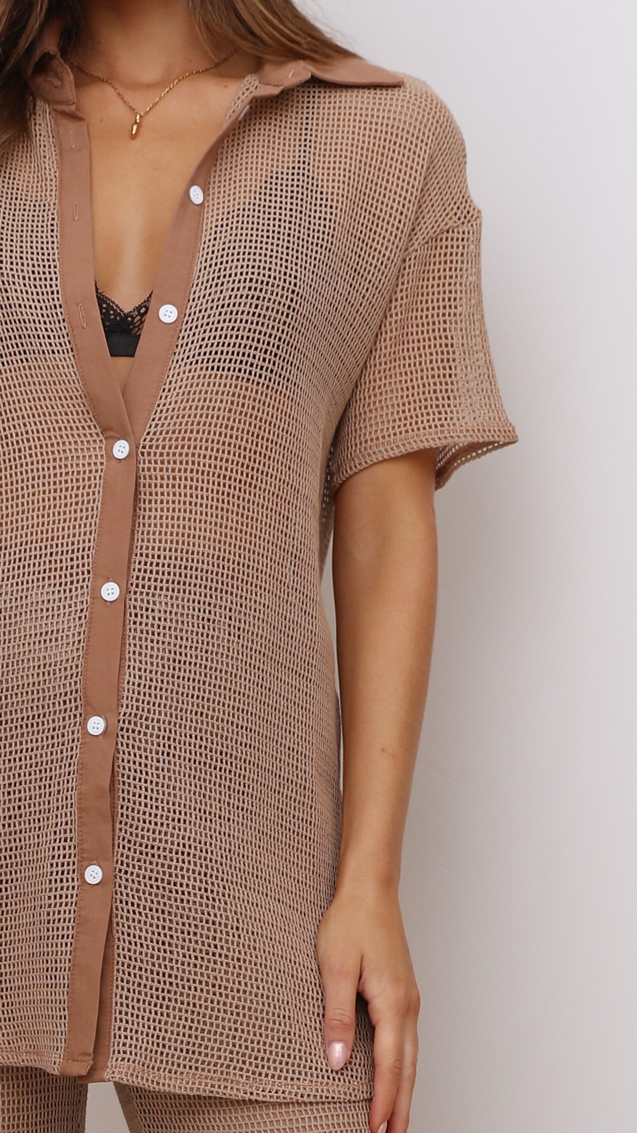 Hyams Shirt - Mocha-Sunshines Bliss