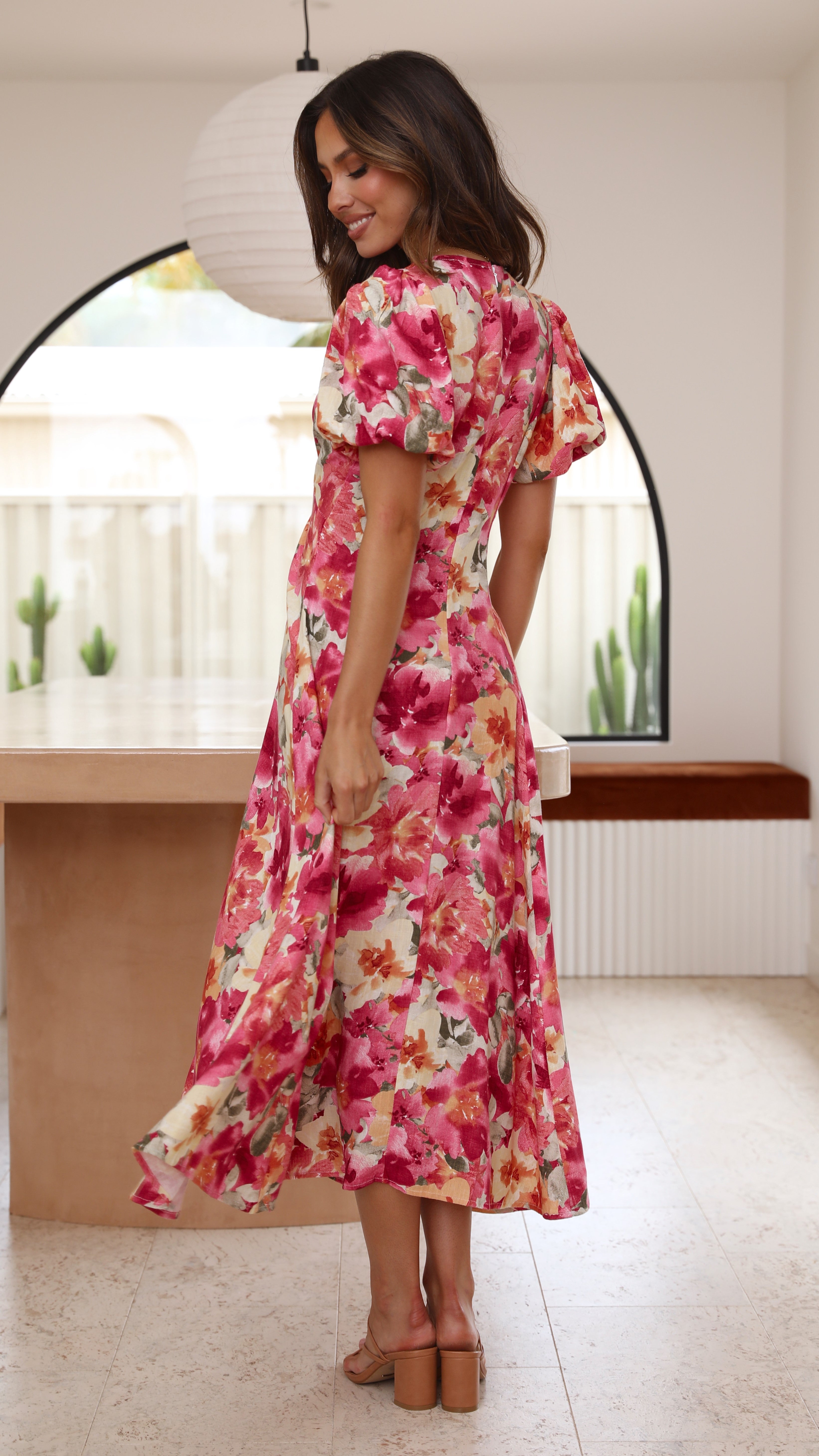 Blaire Midi Dress - Alannah Print-Sunshines Bliss