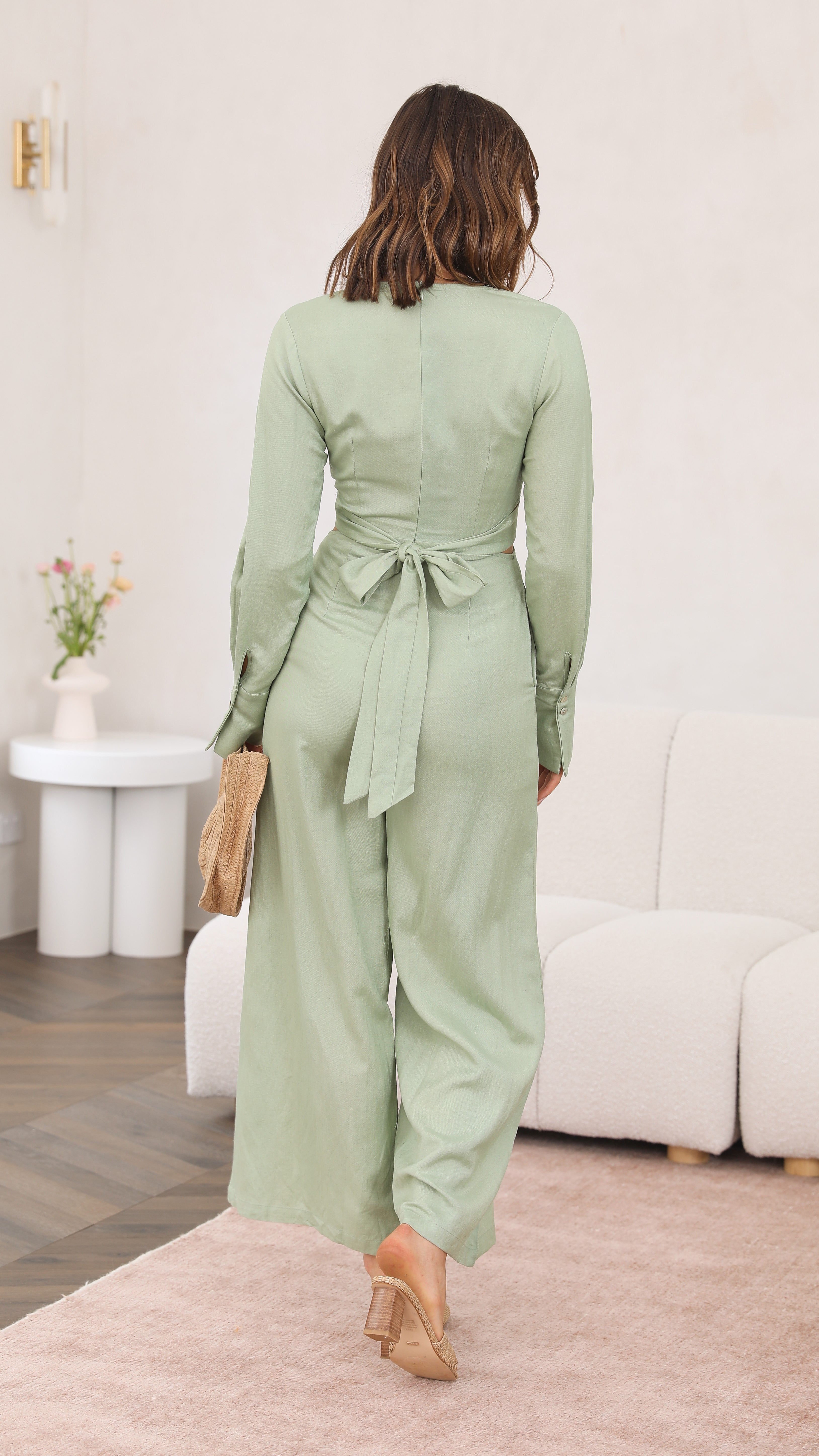 Nicky Jumpsuit - Sage-Sunshines Bliss