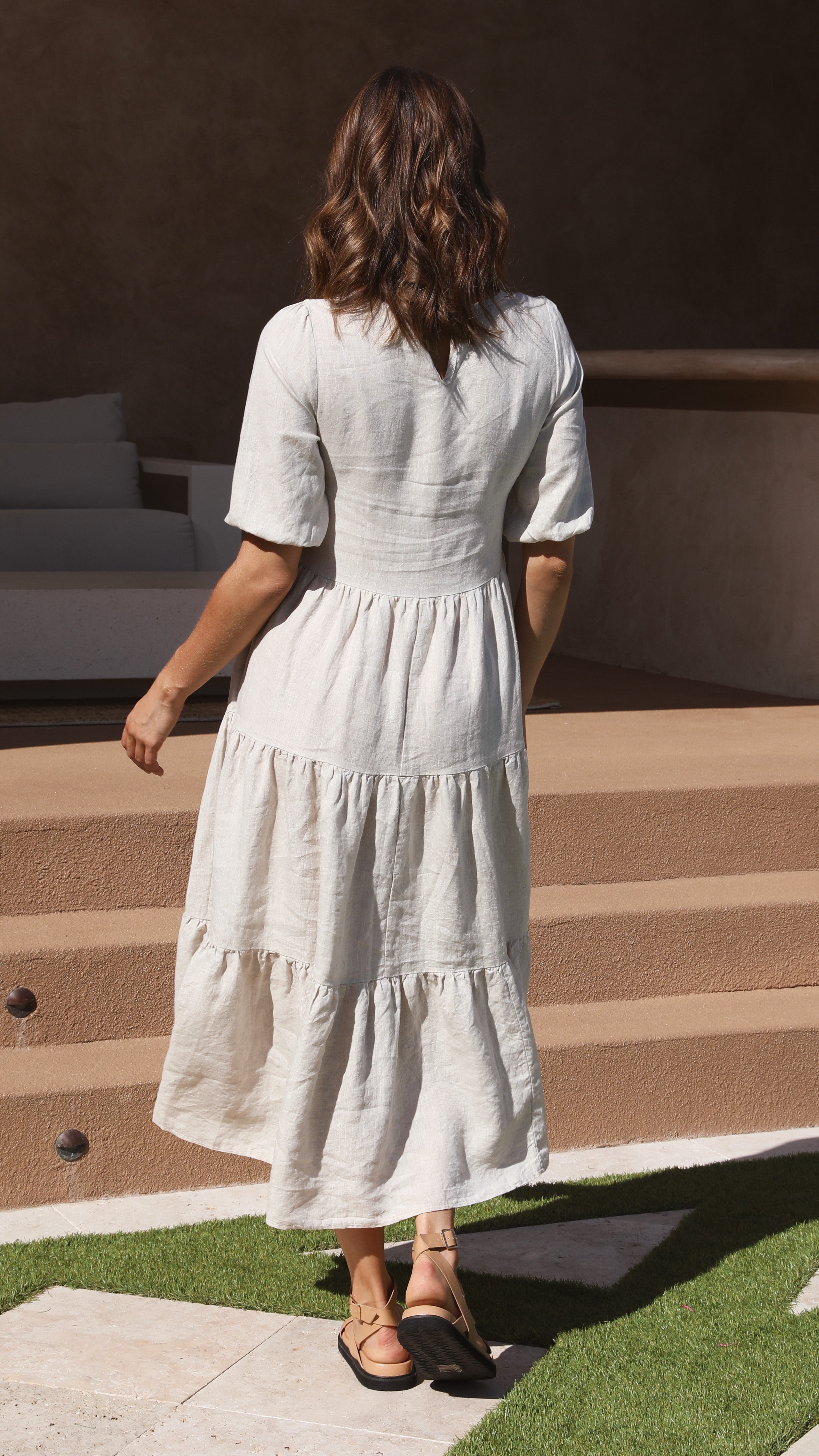 Dahlia Maxi Dress - Natural-Sunshines Bliss