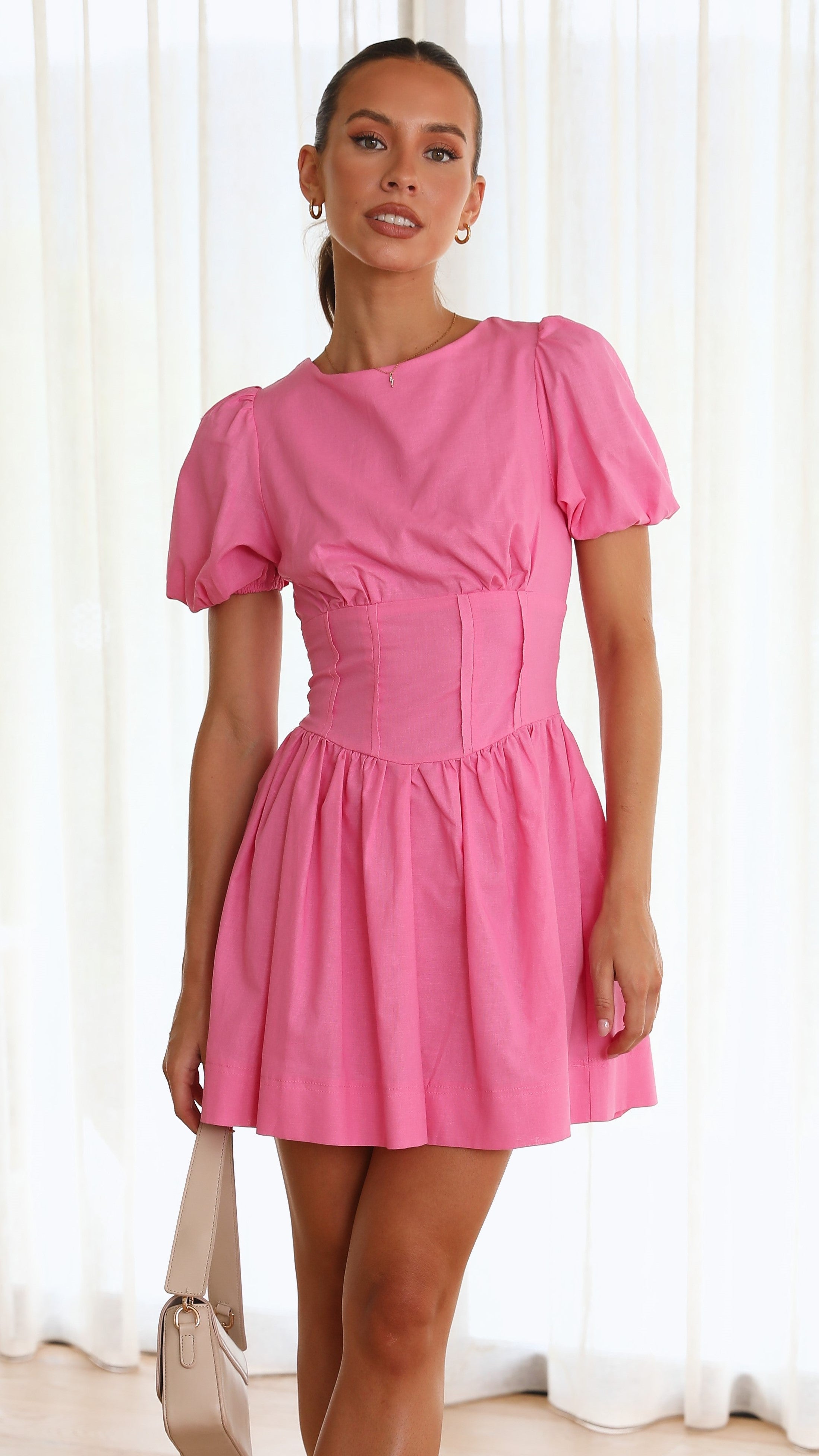 Becca Mini Dress - Pink-Sunshines Bliss