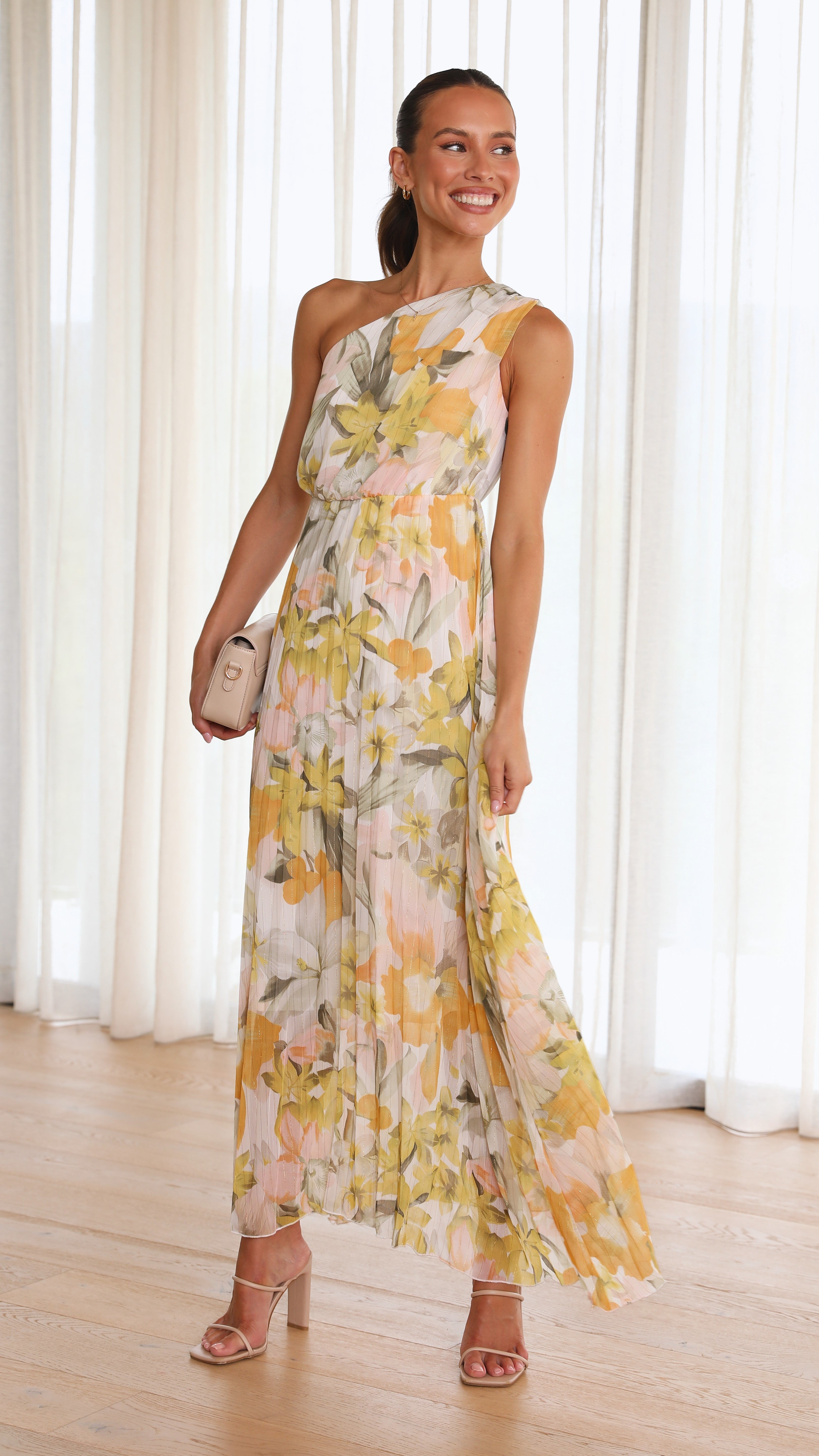 Gianna Maxi Dress - Green/Yellow Floral-Sunshines Bliss