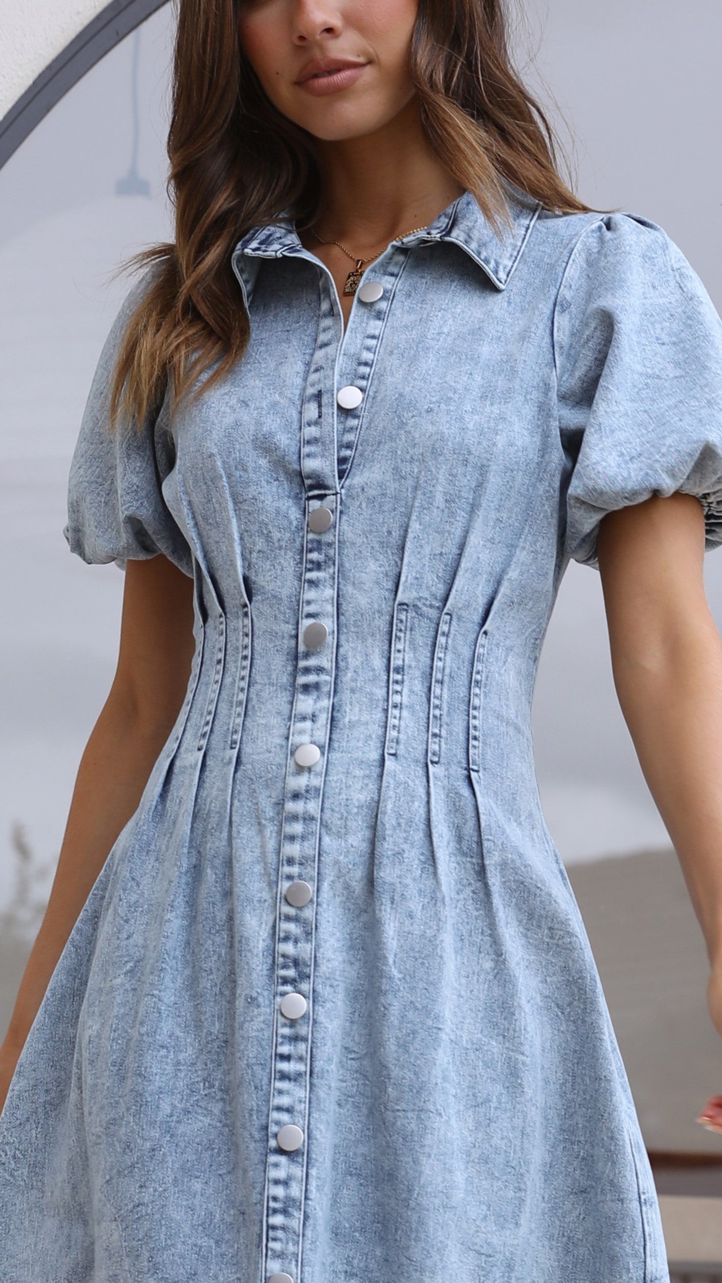 Casey Midi Dress - Denim-Sunshines Bliss