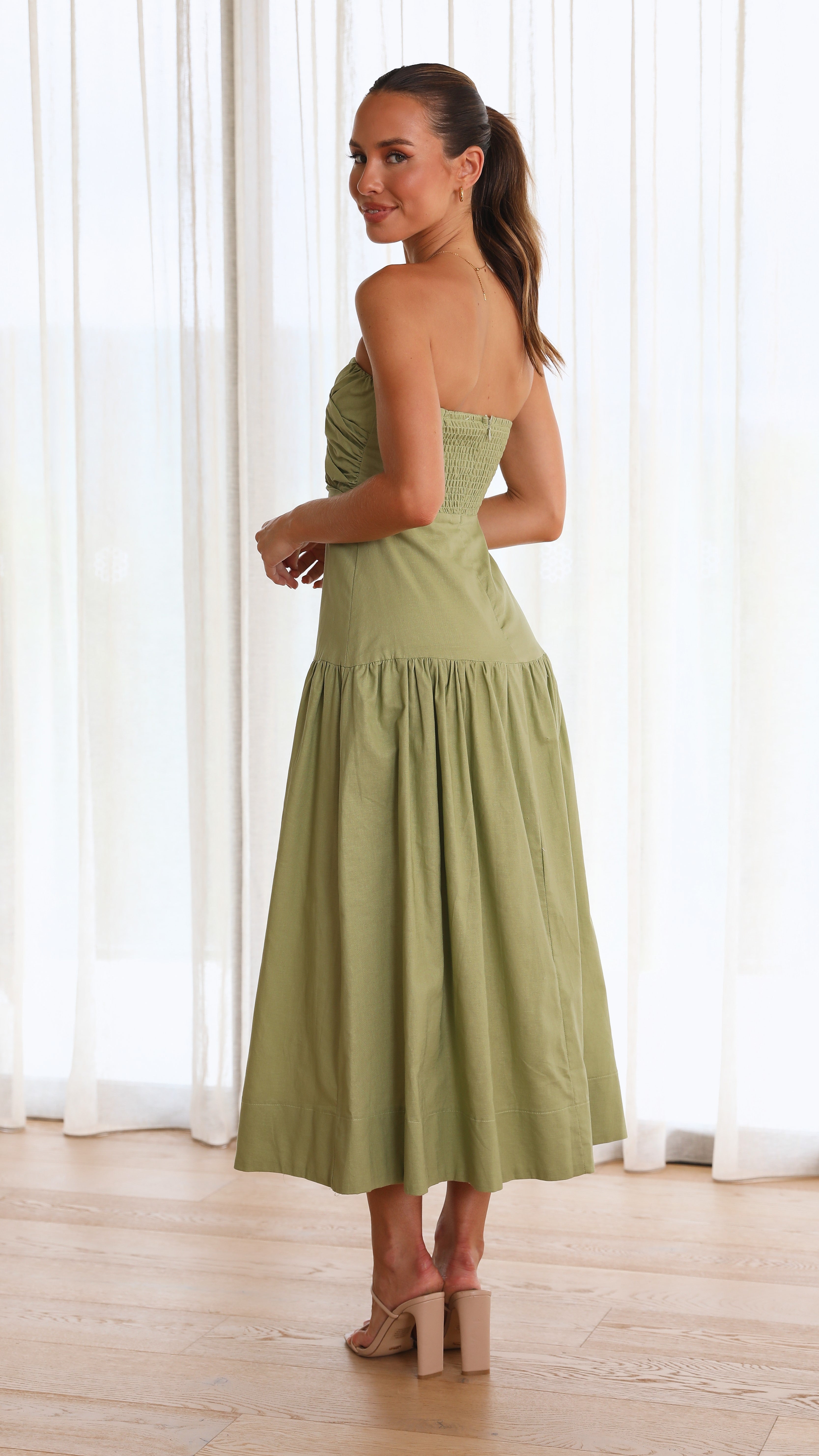 Tami Midi Dress - Pistachio-Sunshines Bliss