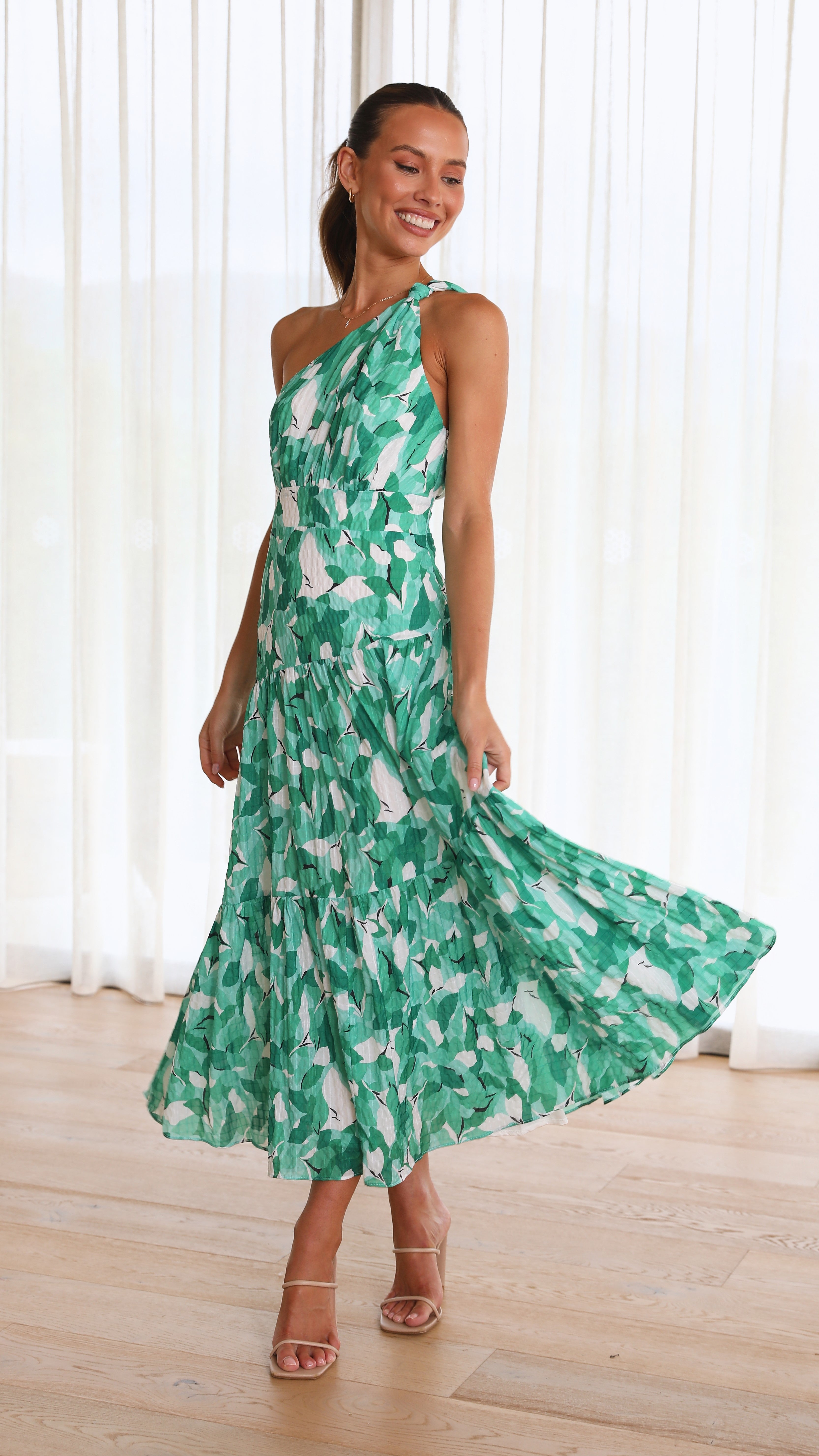 Jayma Maxi Dress - Green Multi-Sunshines Bliss