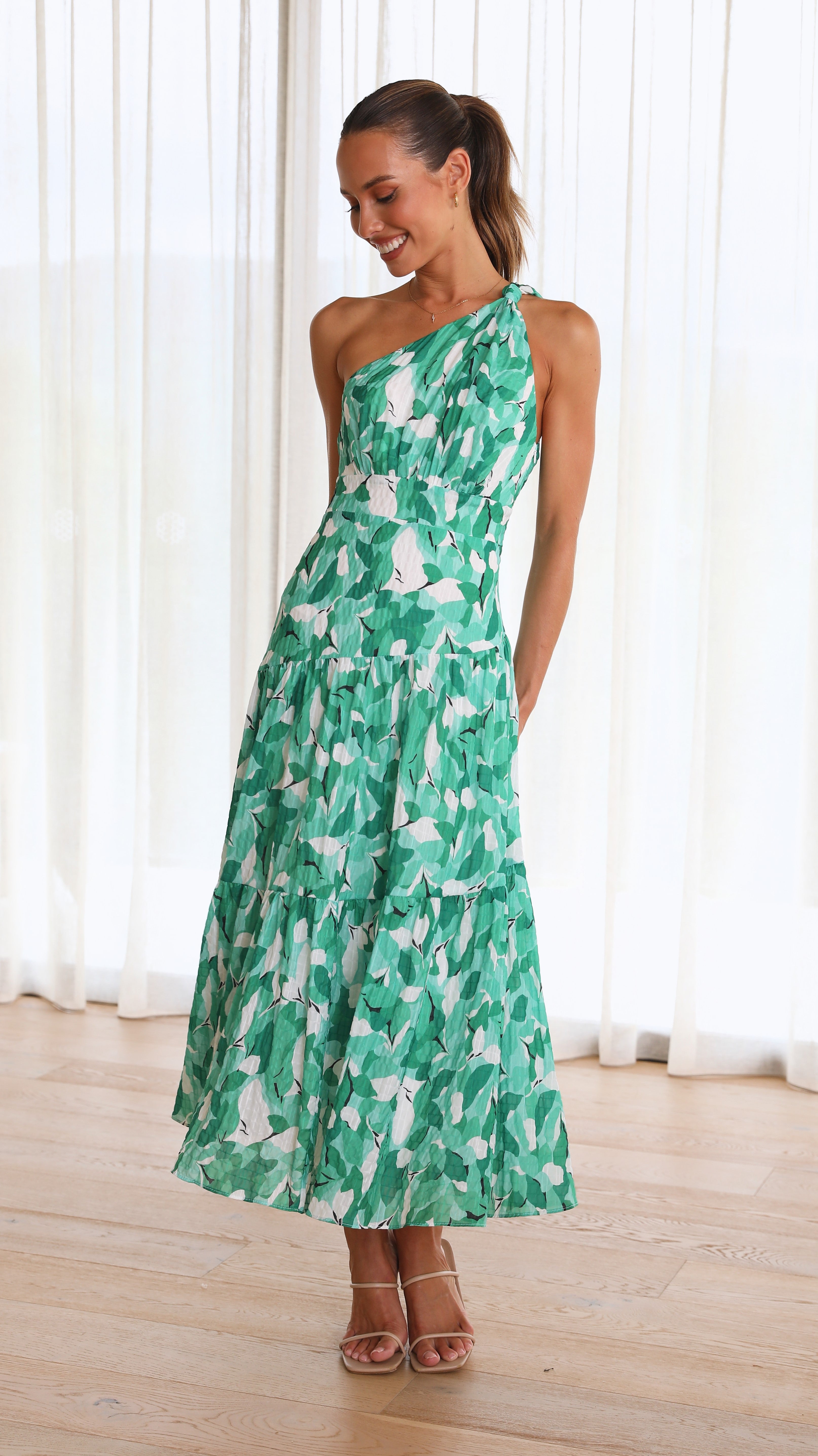 Jayma Maxi Dress - Green Multi-Sunshines Bliss