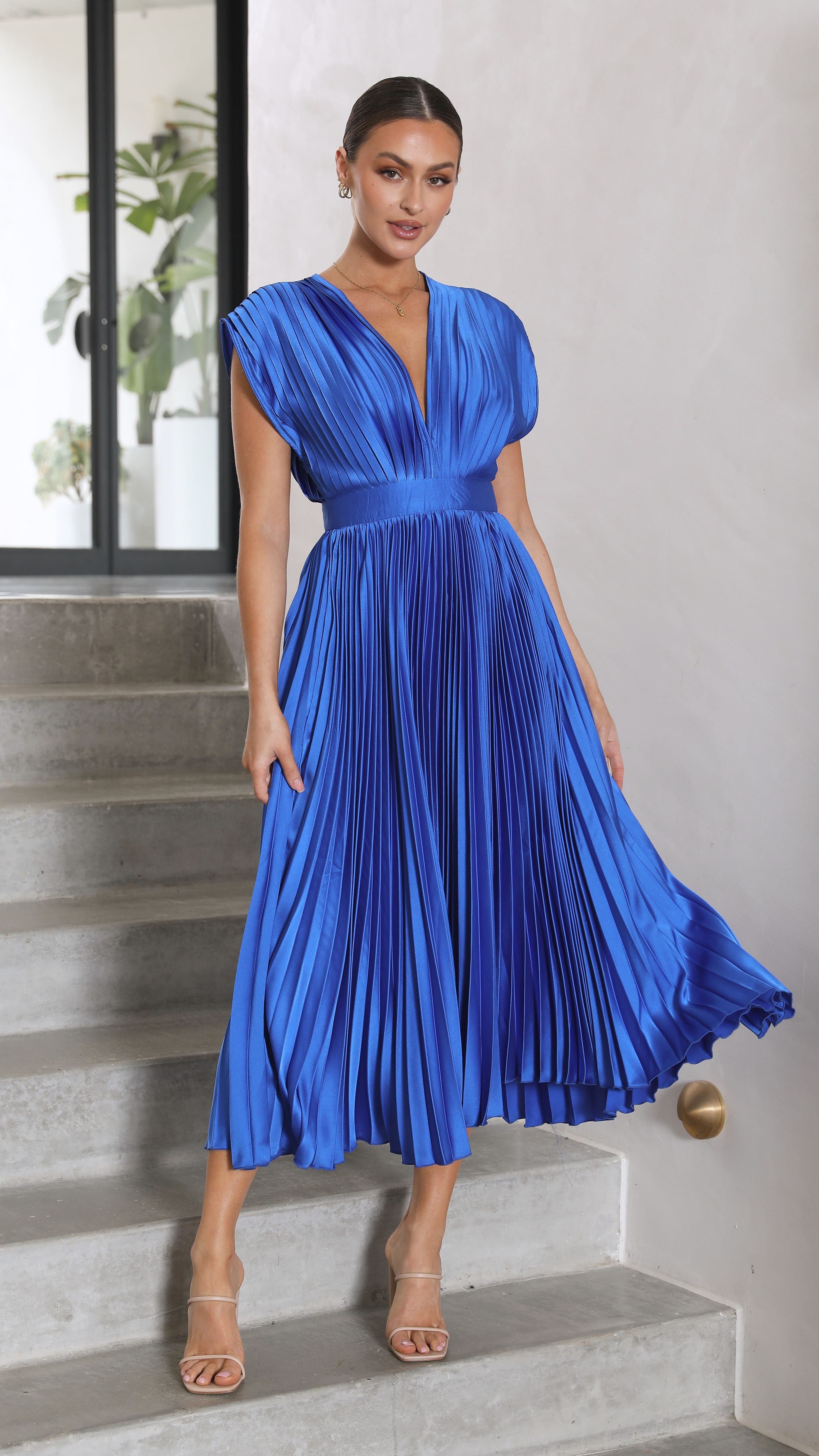 Gina Maxi Dress - Blue-Sunshines Bliss
