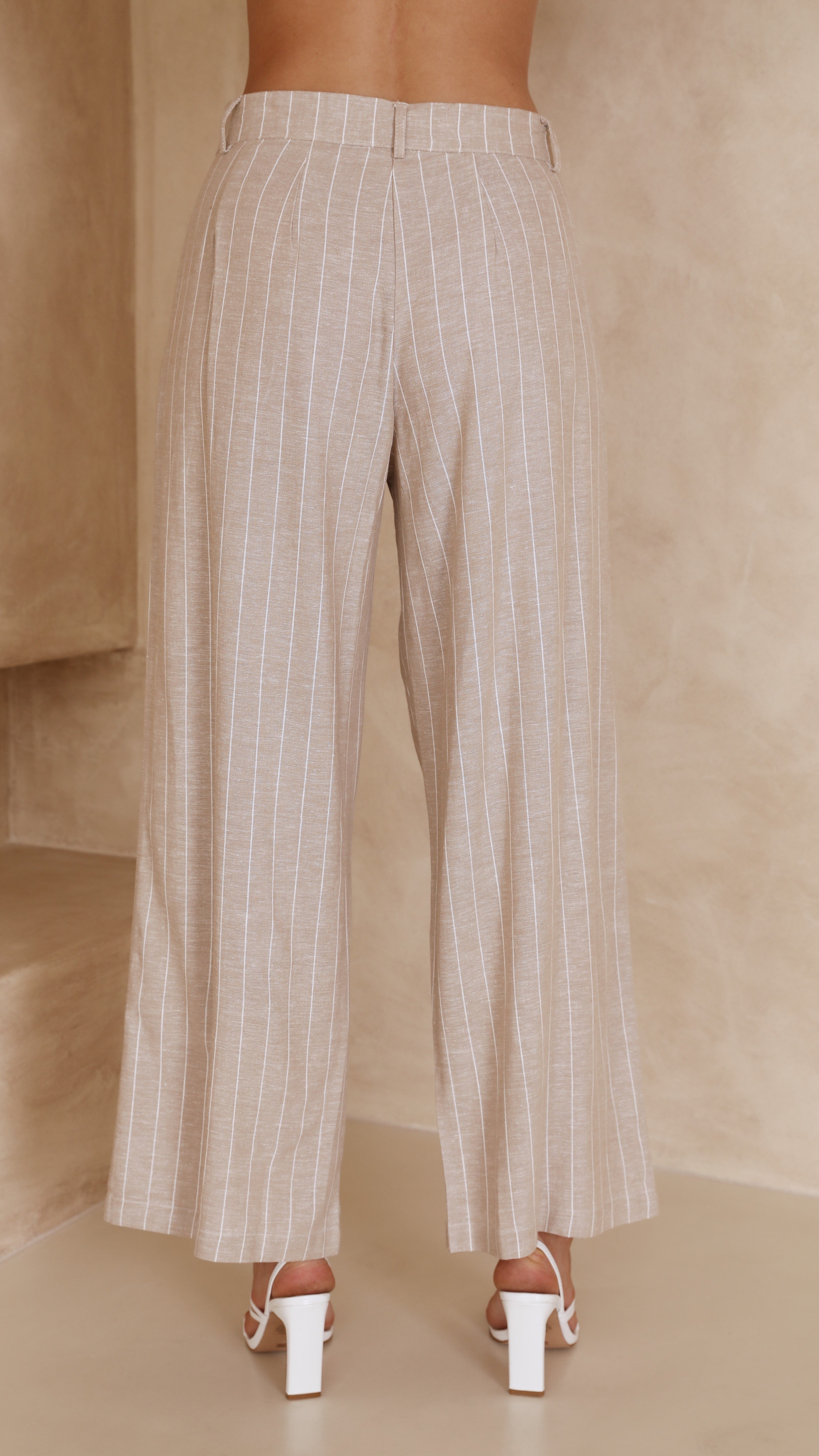 Clara Pants - Beige Stripe-Sunshines Bliss