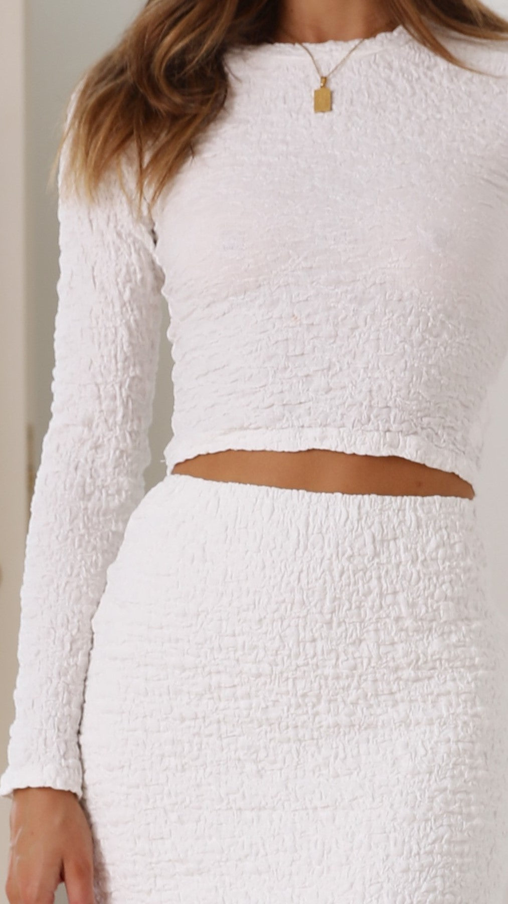 Tahnee Long Sleeve Top - White-Sunshines Bliss