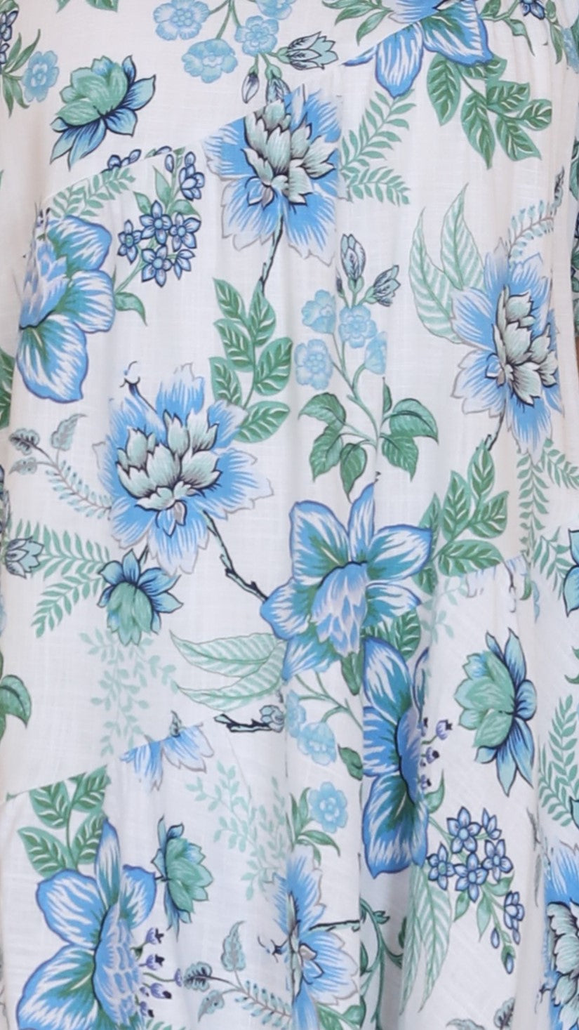 Nora Mini Dress - Vintage Blue Bells-Sunshines Bliss