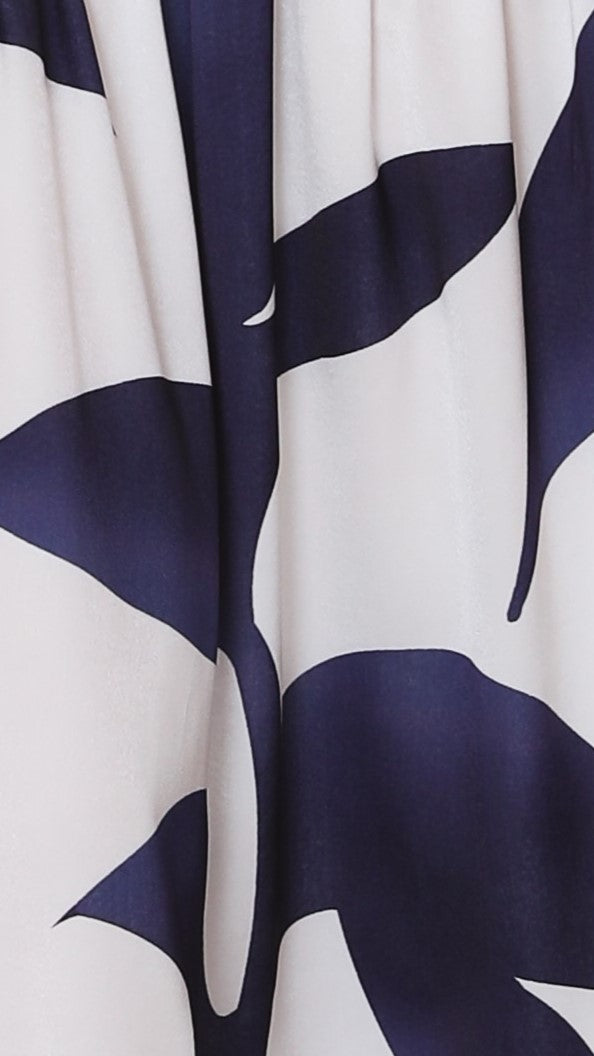 Elizabeth Midi Dress - Navy/White-Sunshines Bliss