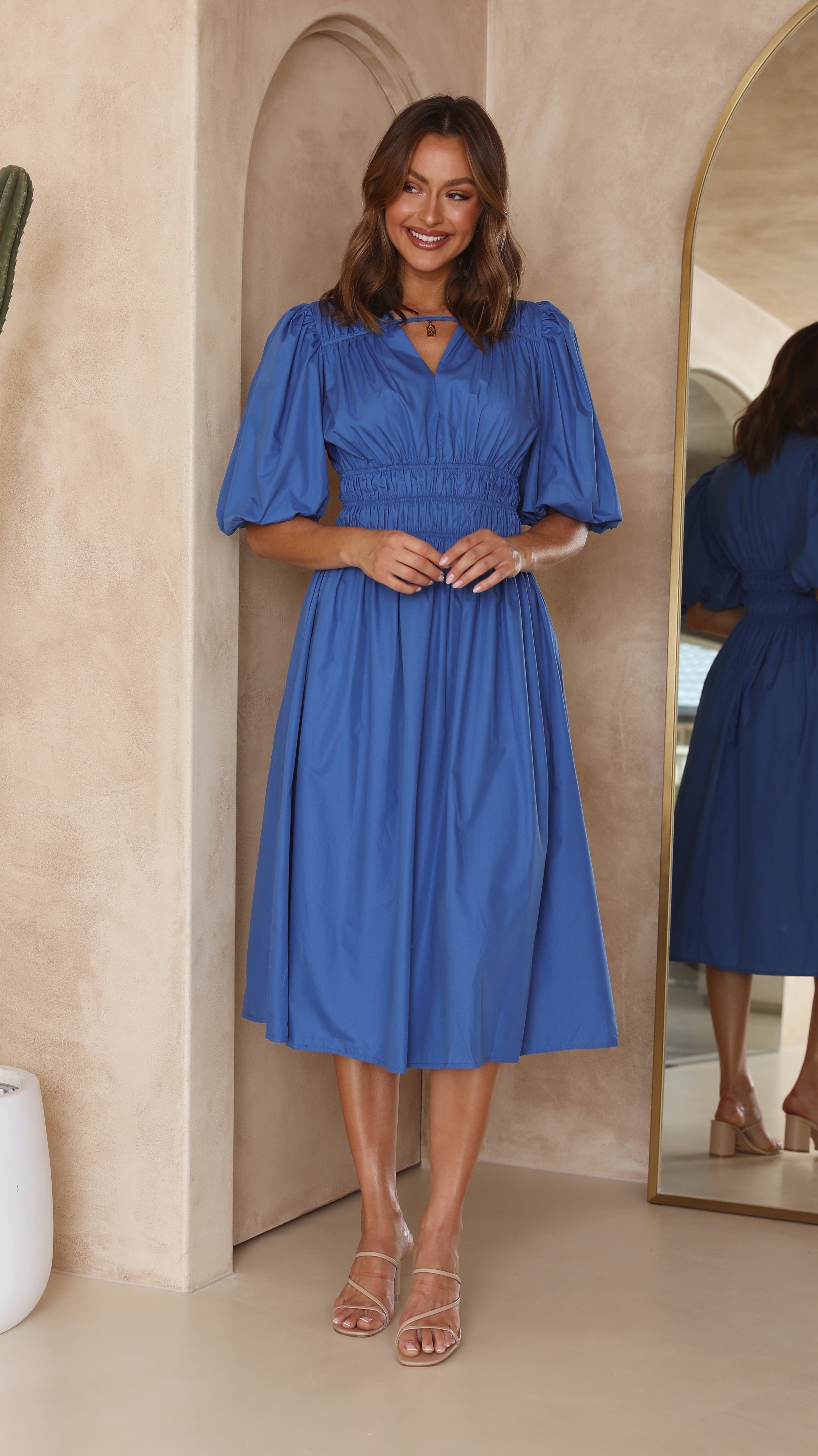 Jaymie Midi Dress - Cobalt Blue-Sunshines Bliss