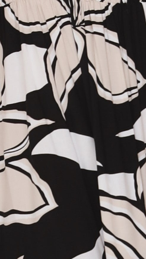 Elissa Midi Dress - Black Floral-Sunshines Bliss