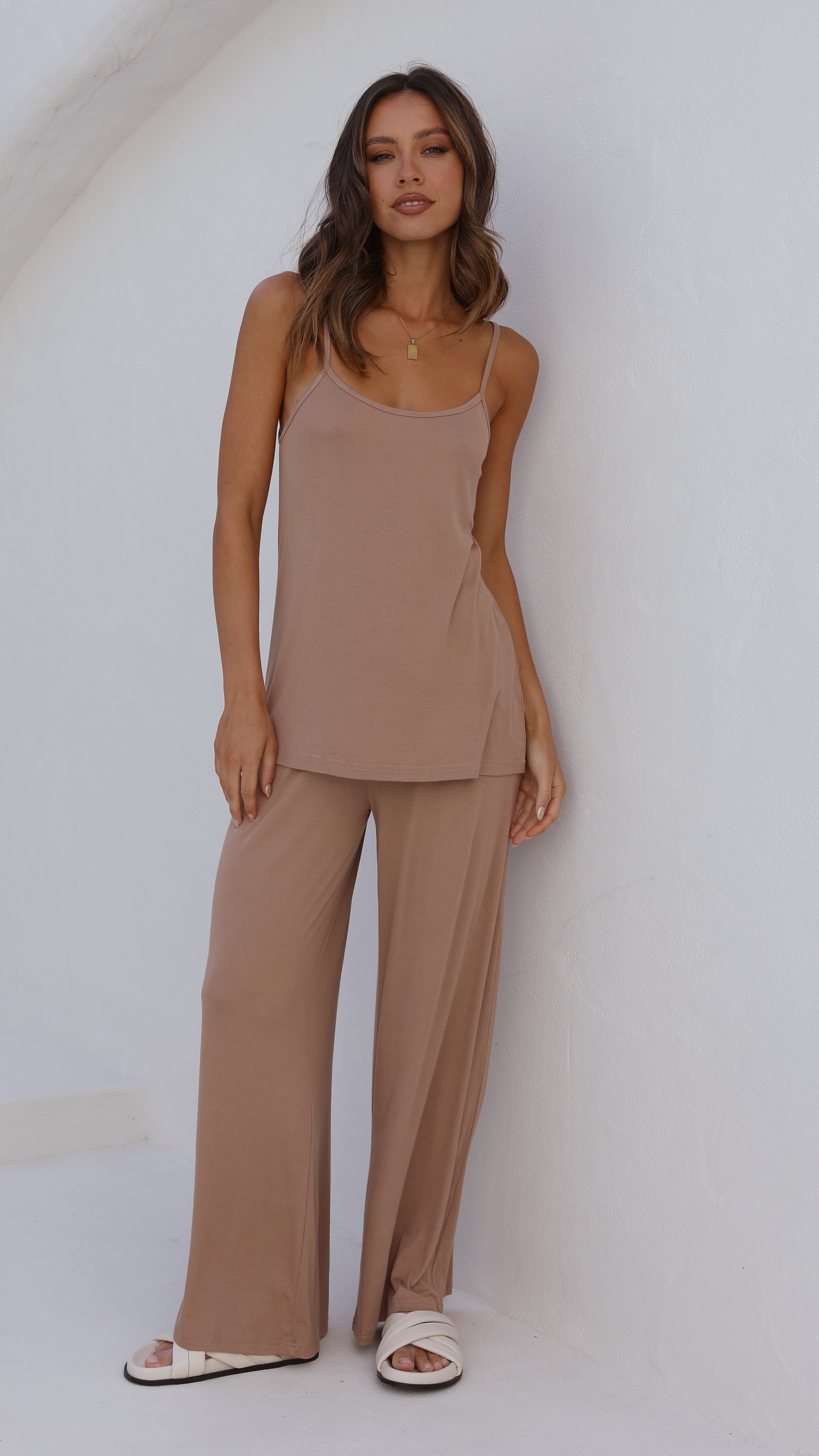 Amora Pants - Light Brown-Sunshines Bliss