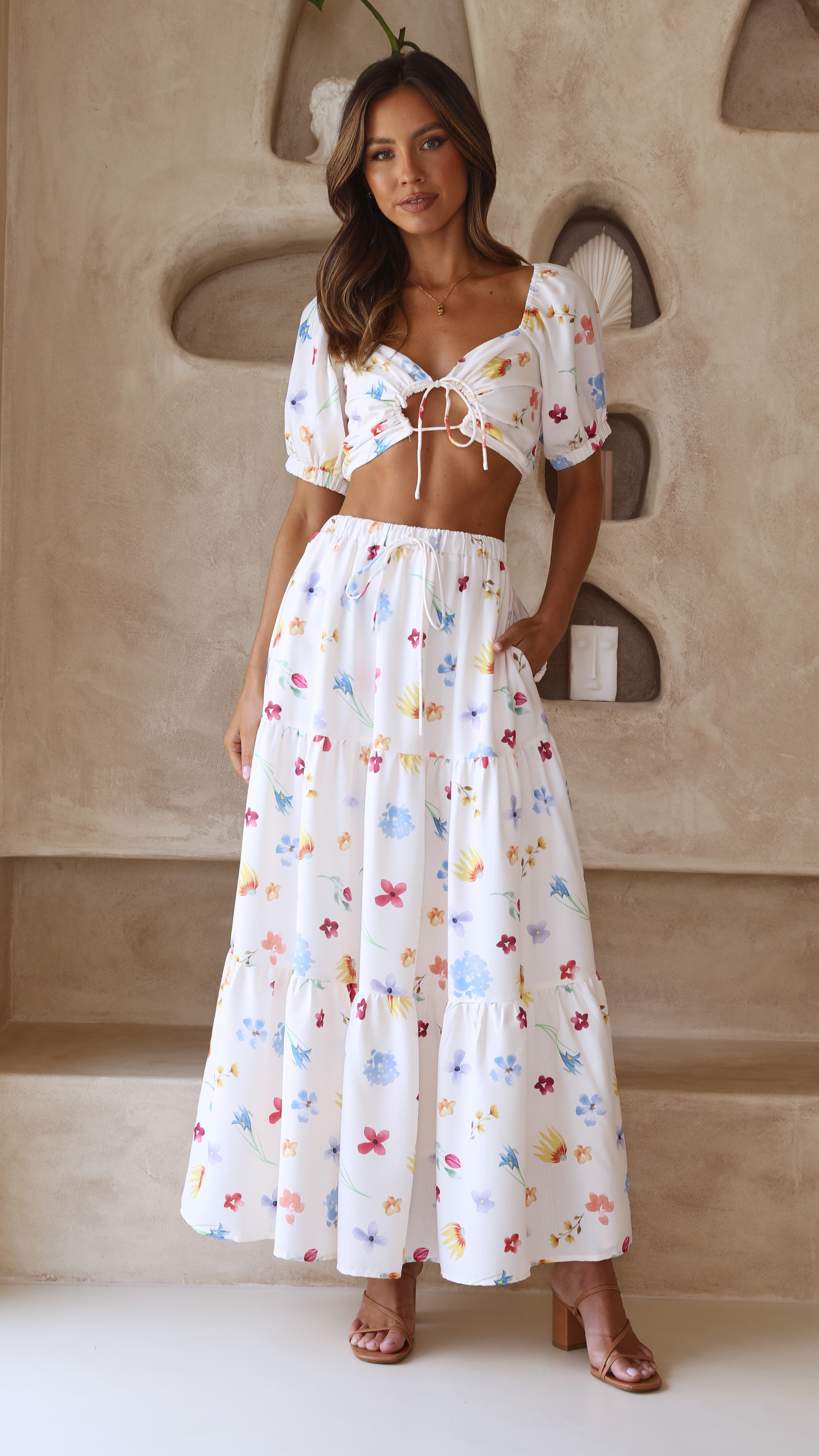 Jasmine Maxi Skirt - Blooms-Sunshines Bliss