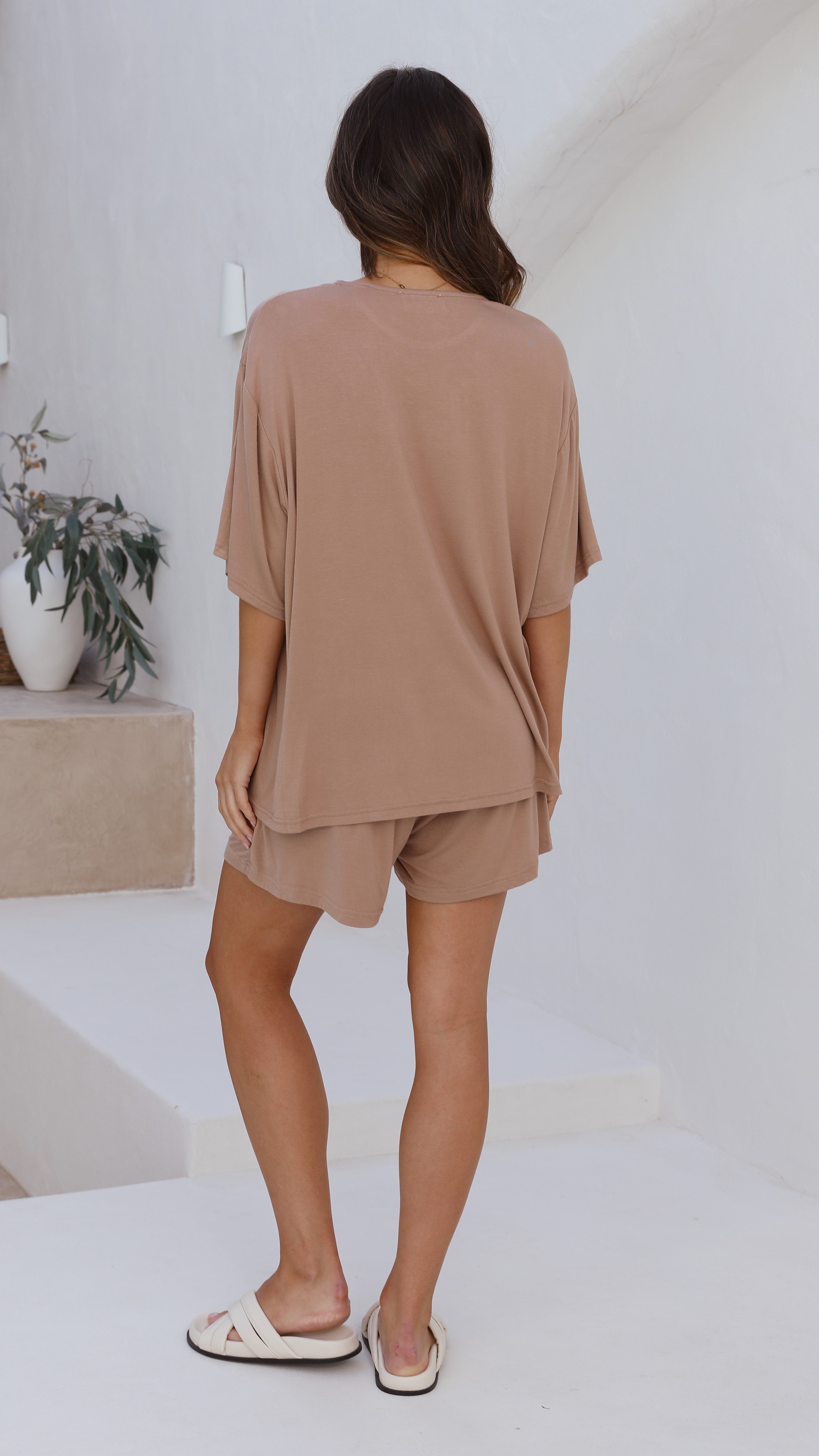 Delta Shorts - Light Brown-Sunshines Bliss