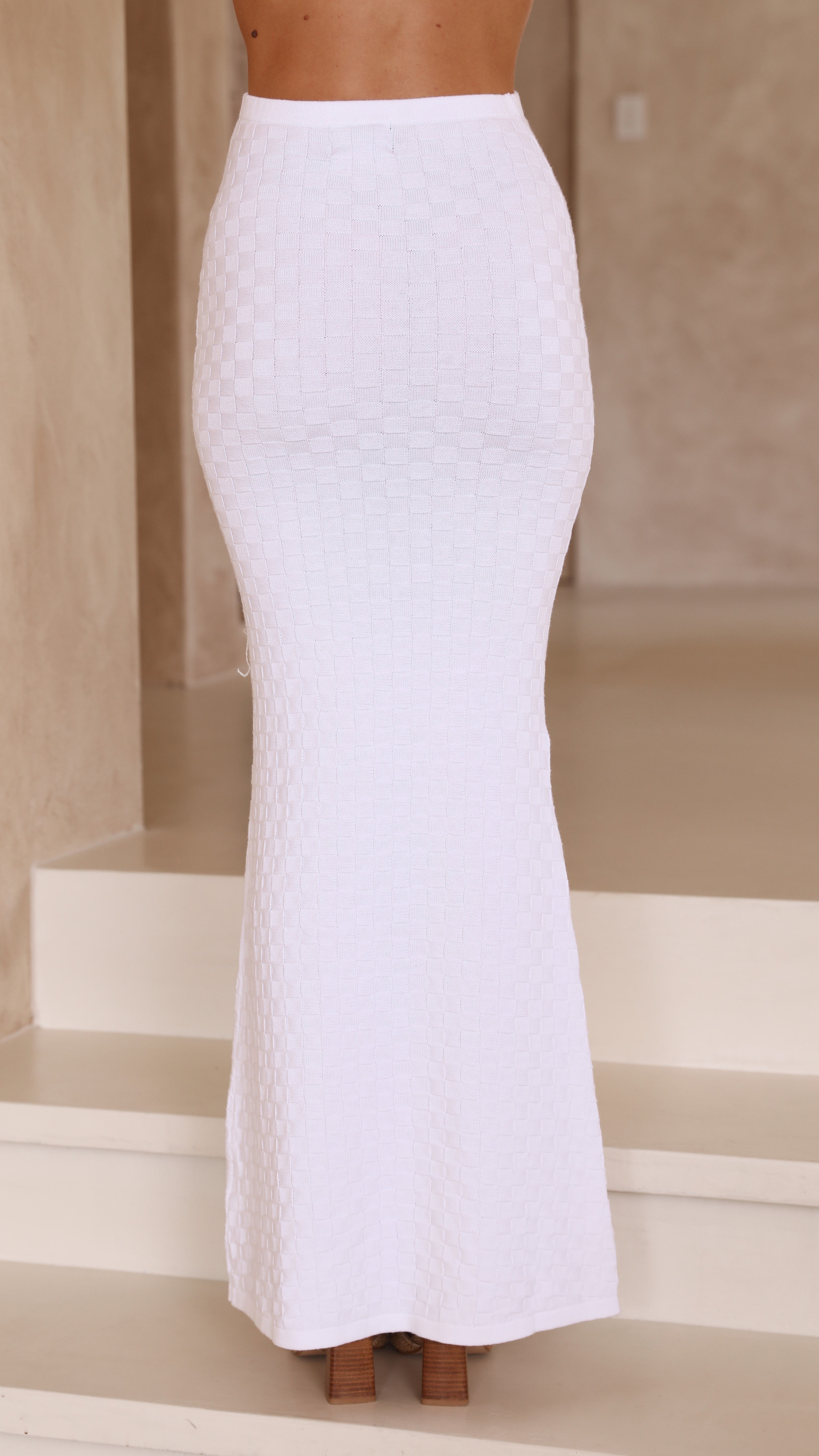 Taya Maxi Skirt - White-Sunshines Bliss