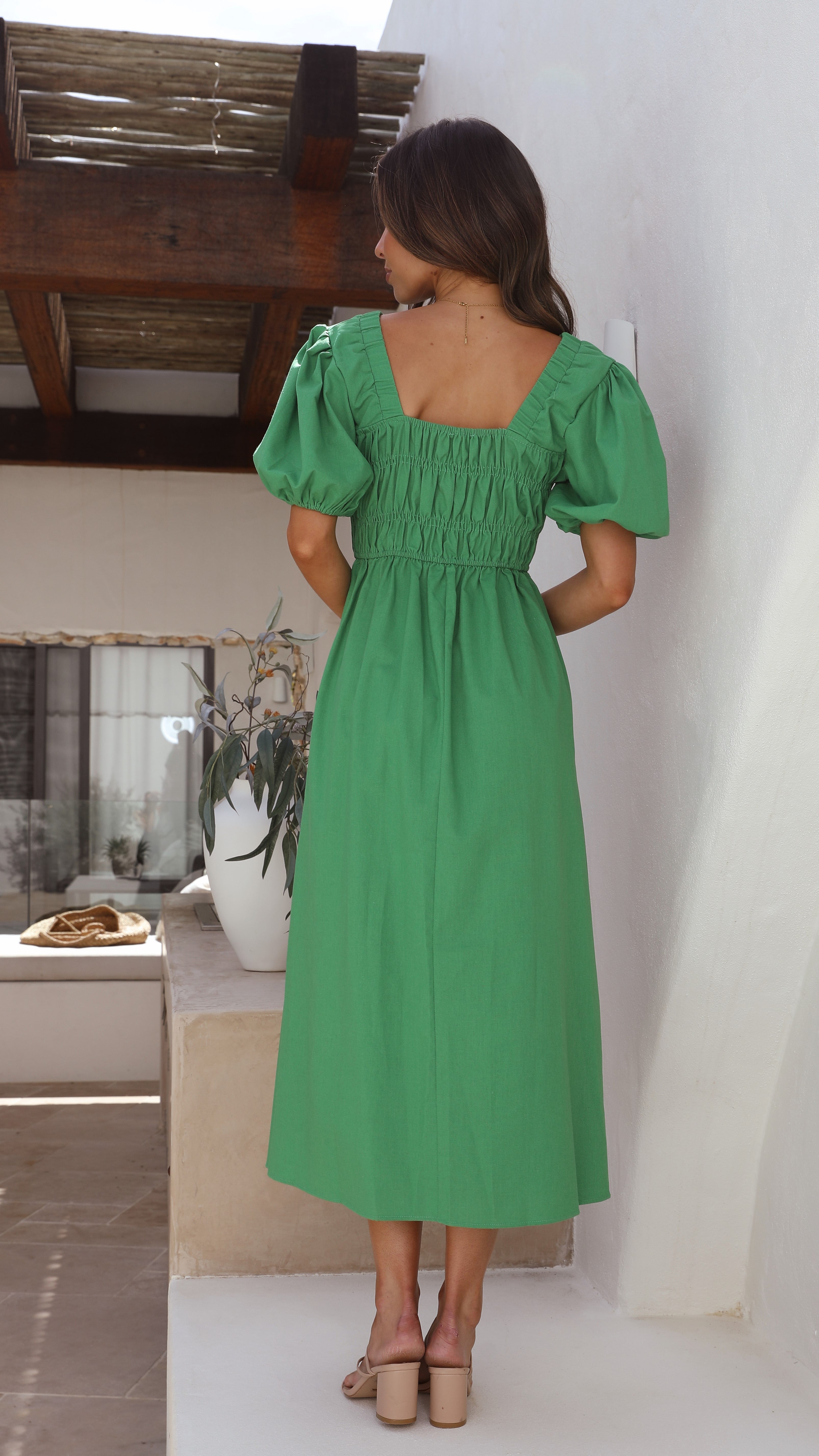 Fiore Maxi Dress - Green-Sunshines Bliss